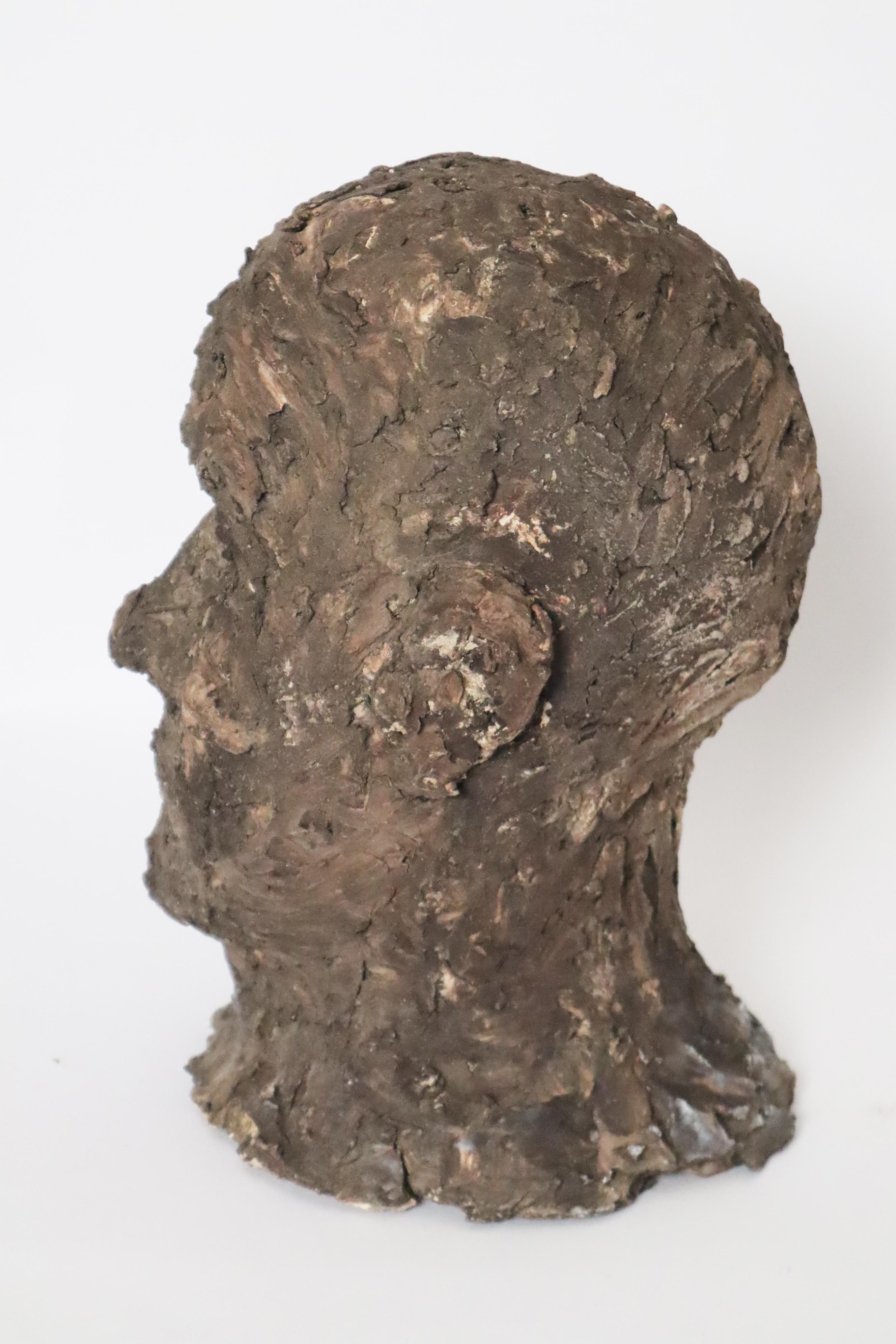 Grande busto brutalista di un uomo nello stile di Alberto Giacometti anni '50 in vendita 1