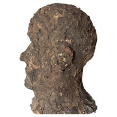 Grande busto brutalista di un uomo nello stile di Alberto Giacometti anni '50