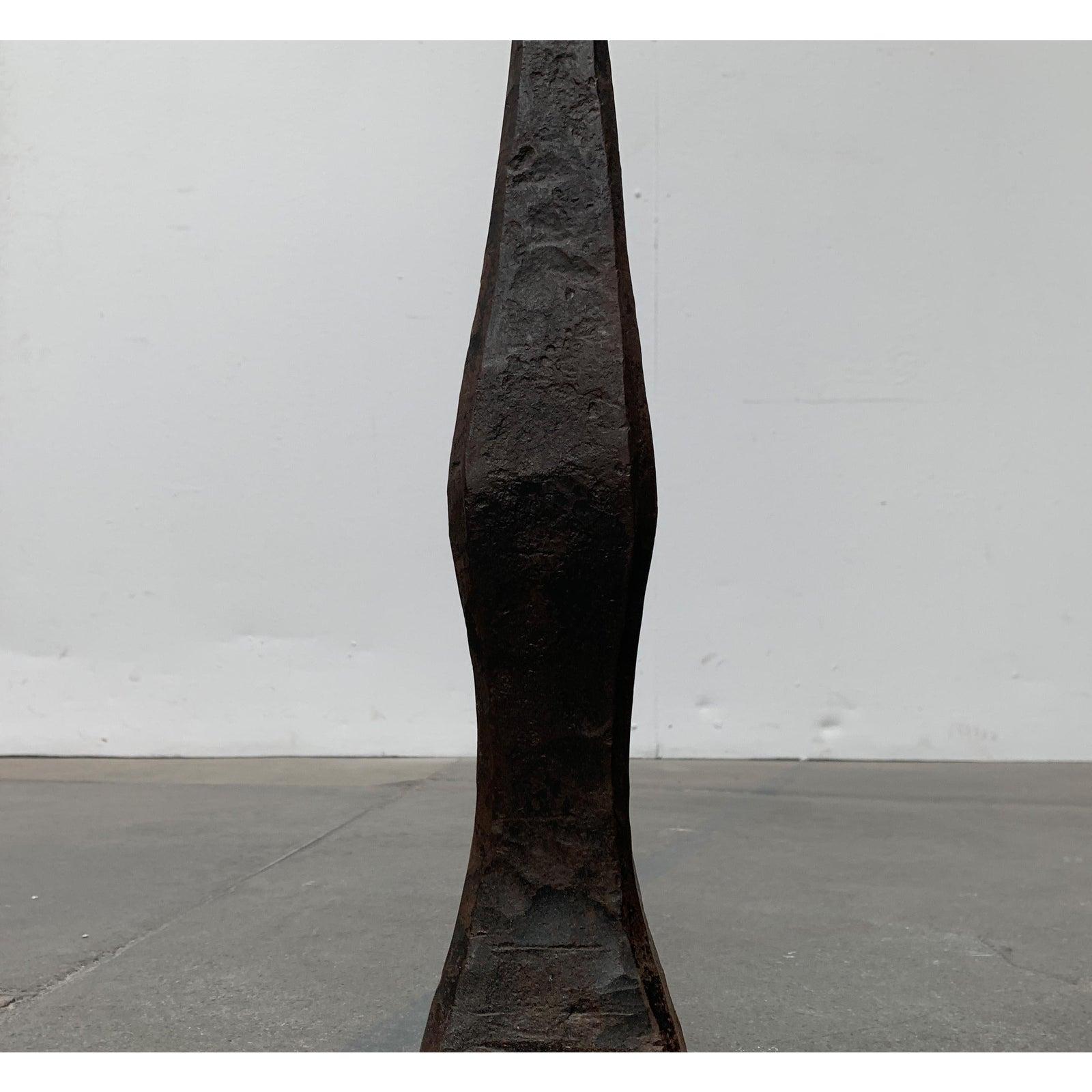 Large Brutalist Candle Holder, in Very Good conditions. Designed 1960 to 1969

Additional information:
Style: Brutalist
Color: Black
Item Type: Vintage, Antique or Pre-owned
Dimensions: 5.12ʺW × 5.12ʺD × 27.95ʺH
Condition: Unknown, Some