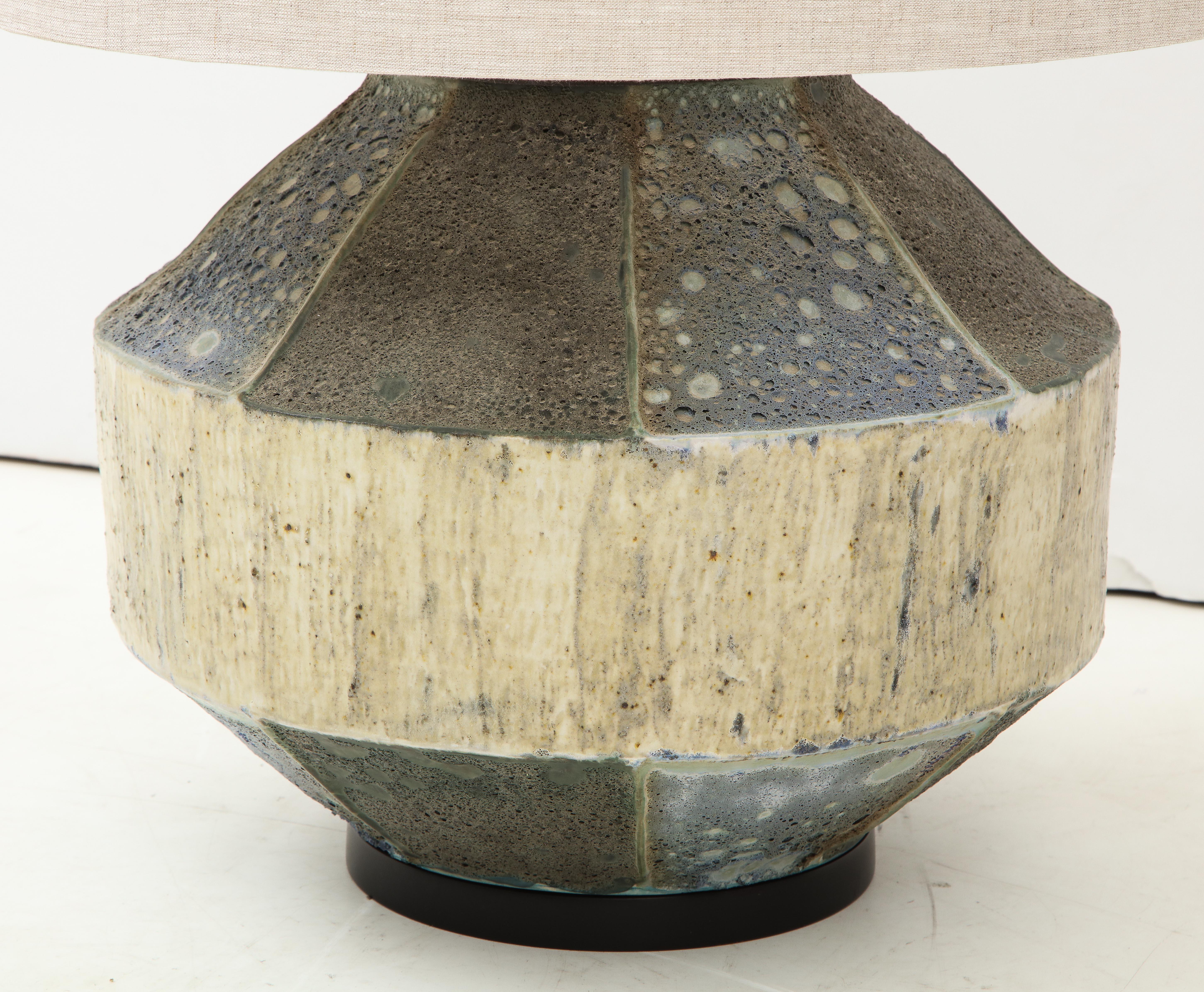Mid-20th Century Large Brutalist Ceramic Lamp