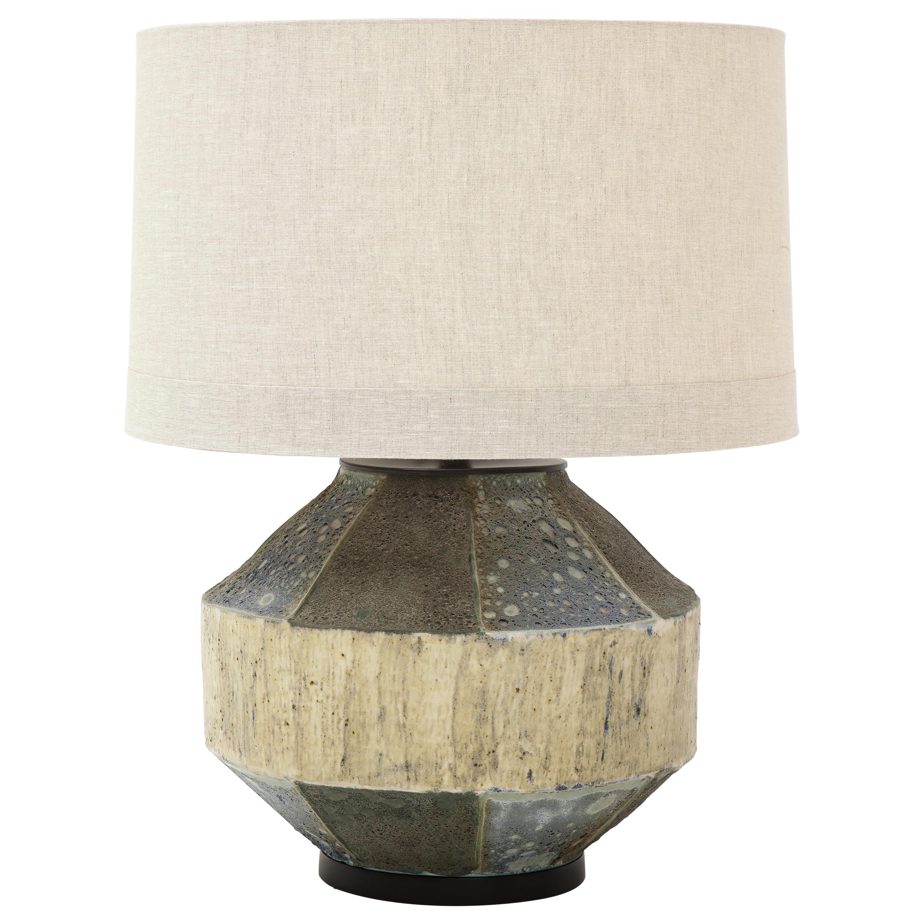 Large Brutalist Ceramic Lamp