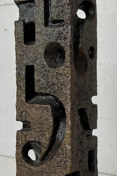 Gran escultura de cerámica brutalista - Forma de tótem abstracto, c. 1960s-70s
