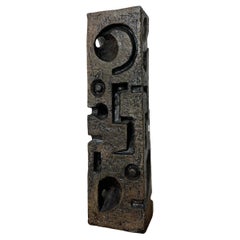Gran escultura de cerámica brutalista - Forma de tótem abstracto, c. 1960s-70s