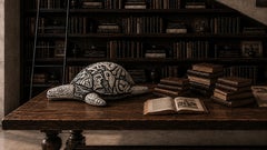 Grande sculpture brutaliste en céramique représentant une tortue, réalisée par Toni Fabris, Italie, années 1960