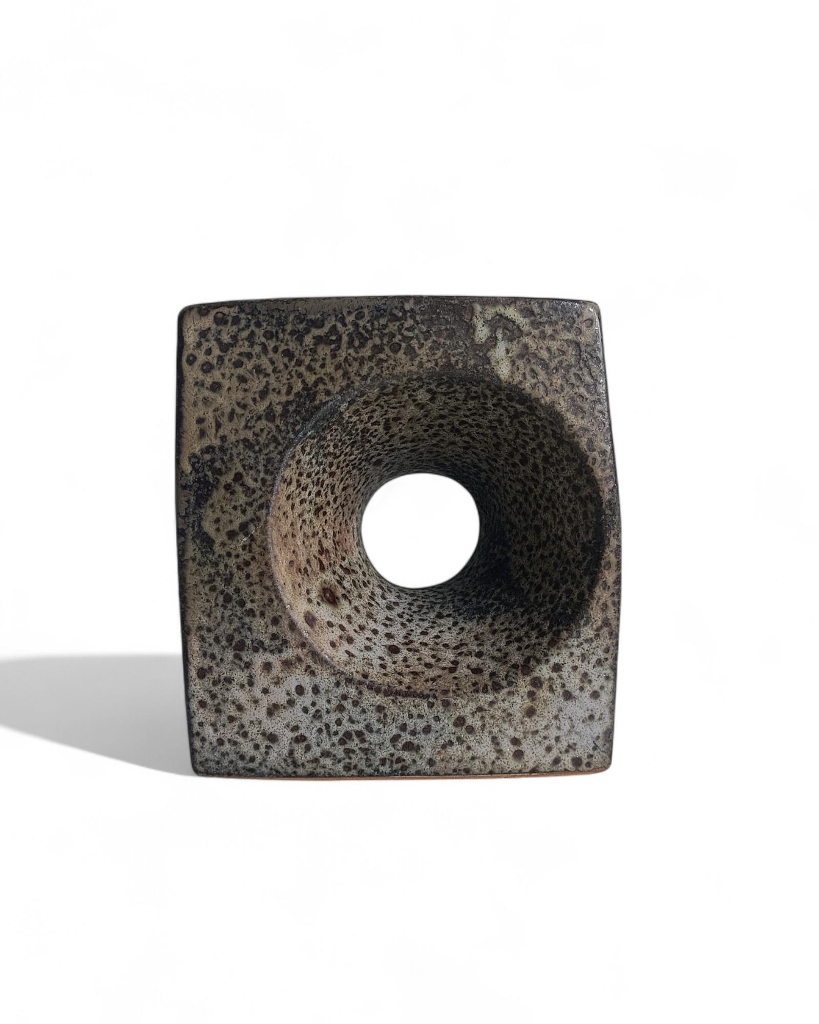 Dutch Large Brutalist Ceramic Vase by Marius van Woerden for Vest Keramiek, 1960s
