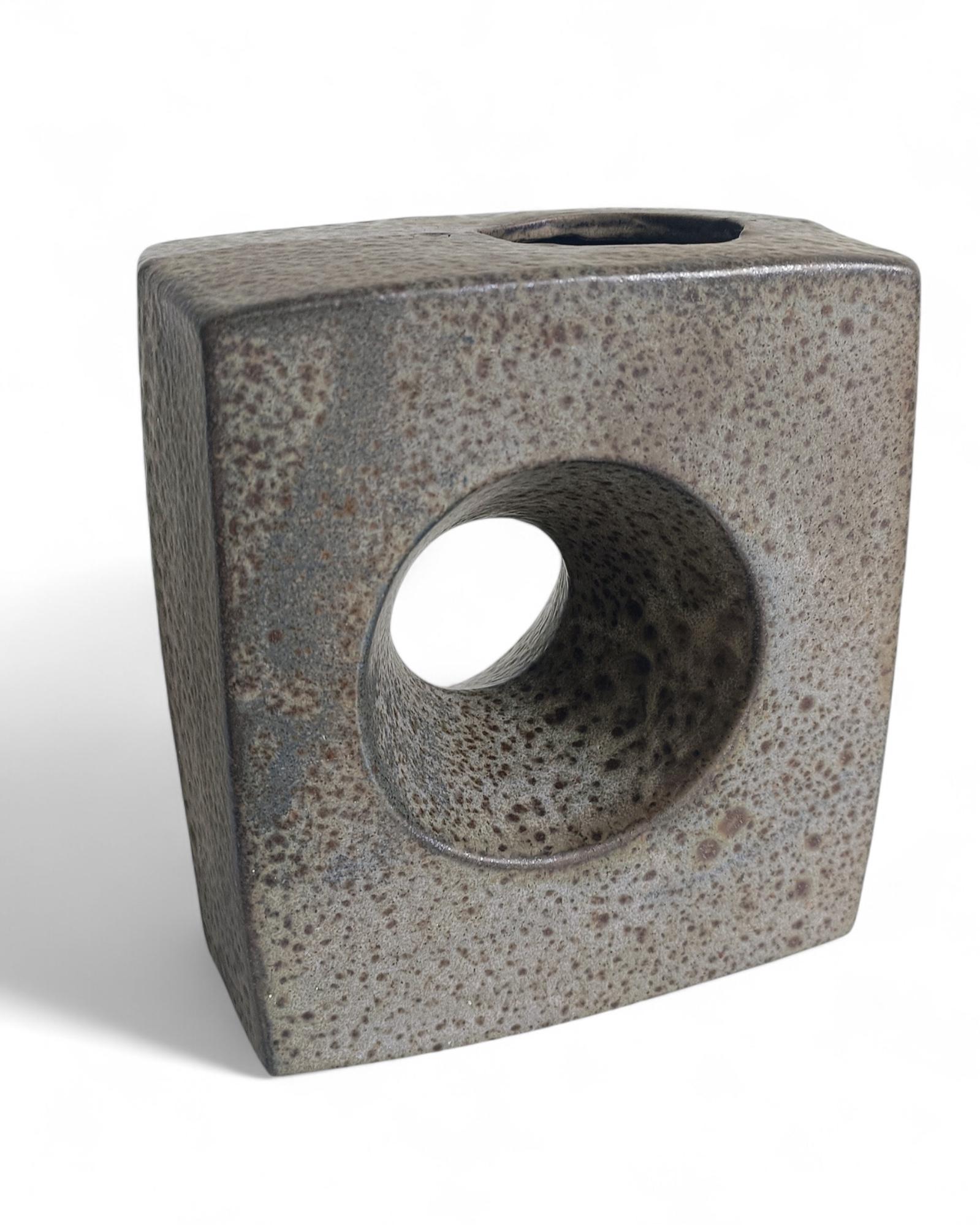 Large Brutalist Ceramic Vase by Marius van Woerden for Vest Keramiek, 1960s 2
