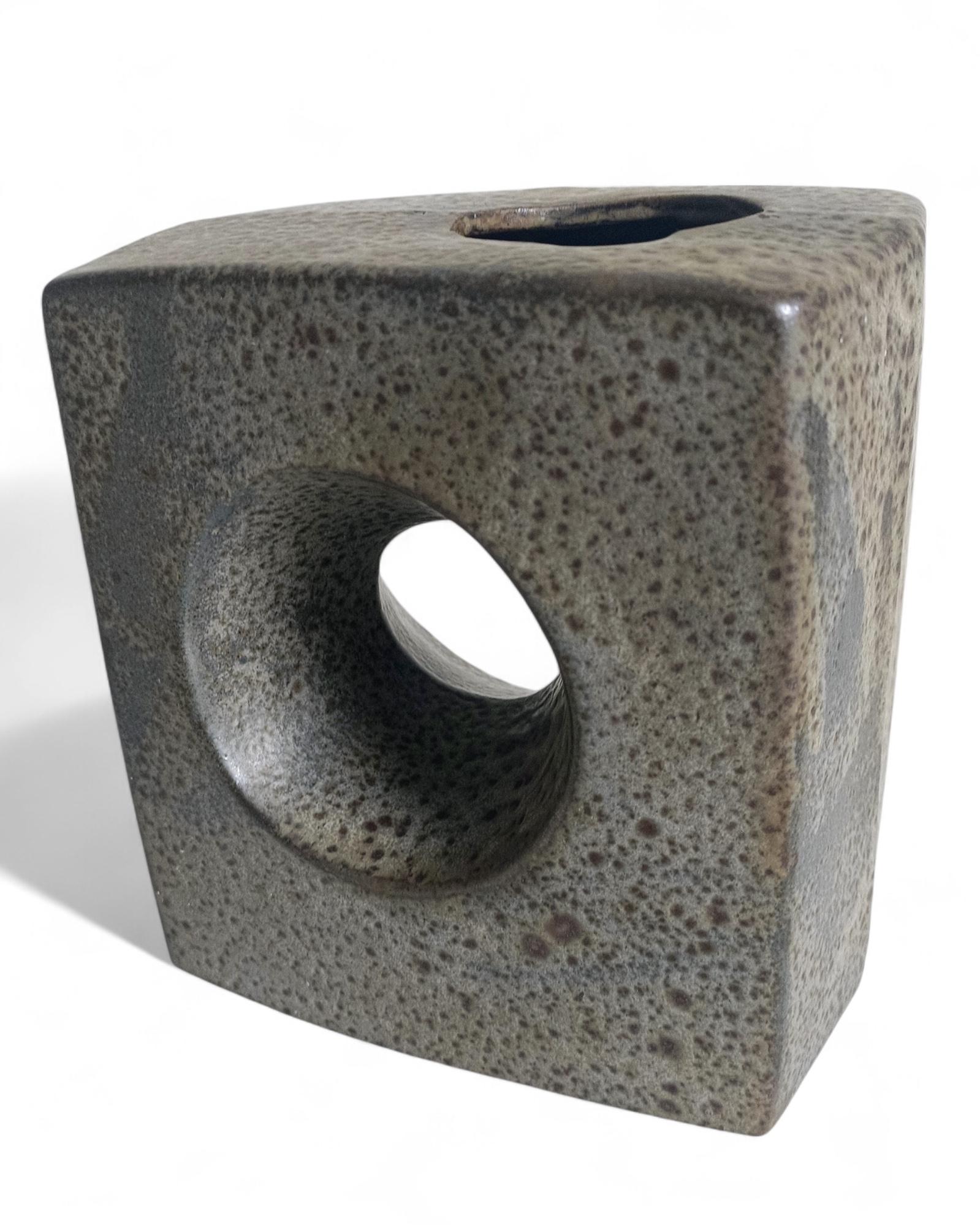 Large Brutalist Ceramic Vase by Marius van Woerden for Vest Keramiek, 1960s 3
