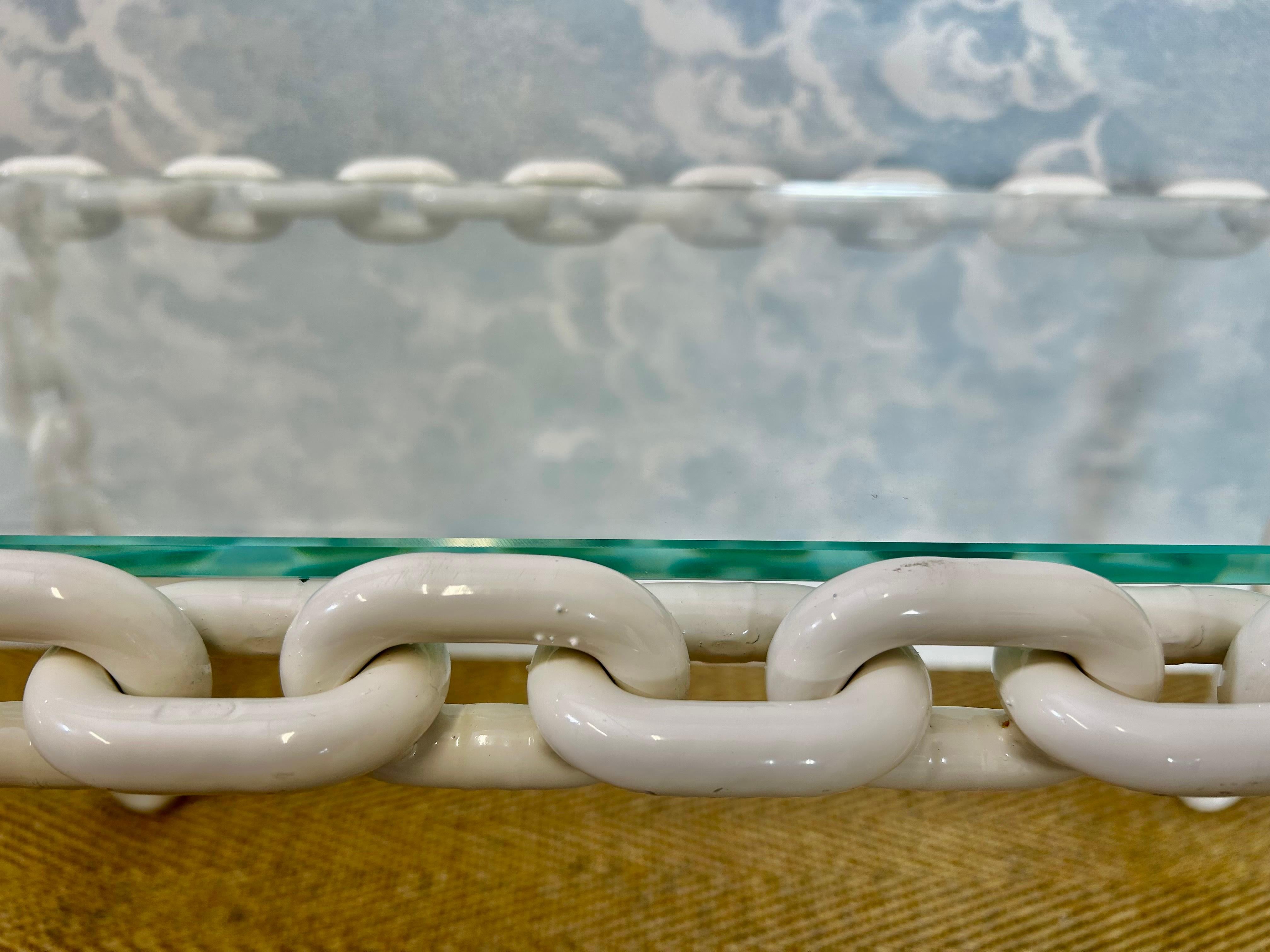 Large Brutalist Chain Link Coffee Table, 1970's In Good Condition For Sale In Cork, IE