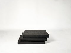 Grande table basse brutaliste en Oak européen massif - Scalae by Mokko