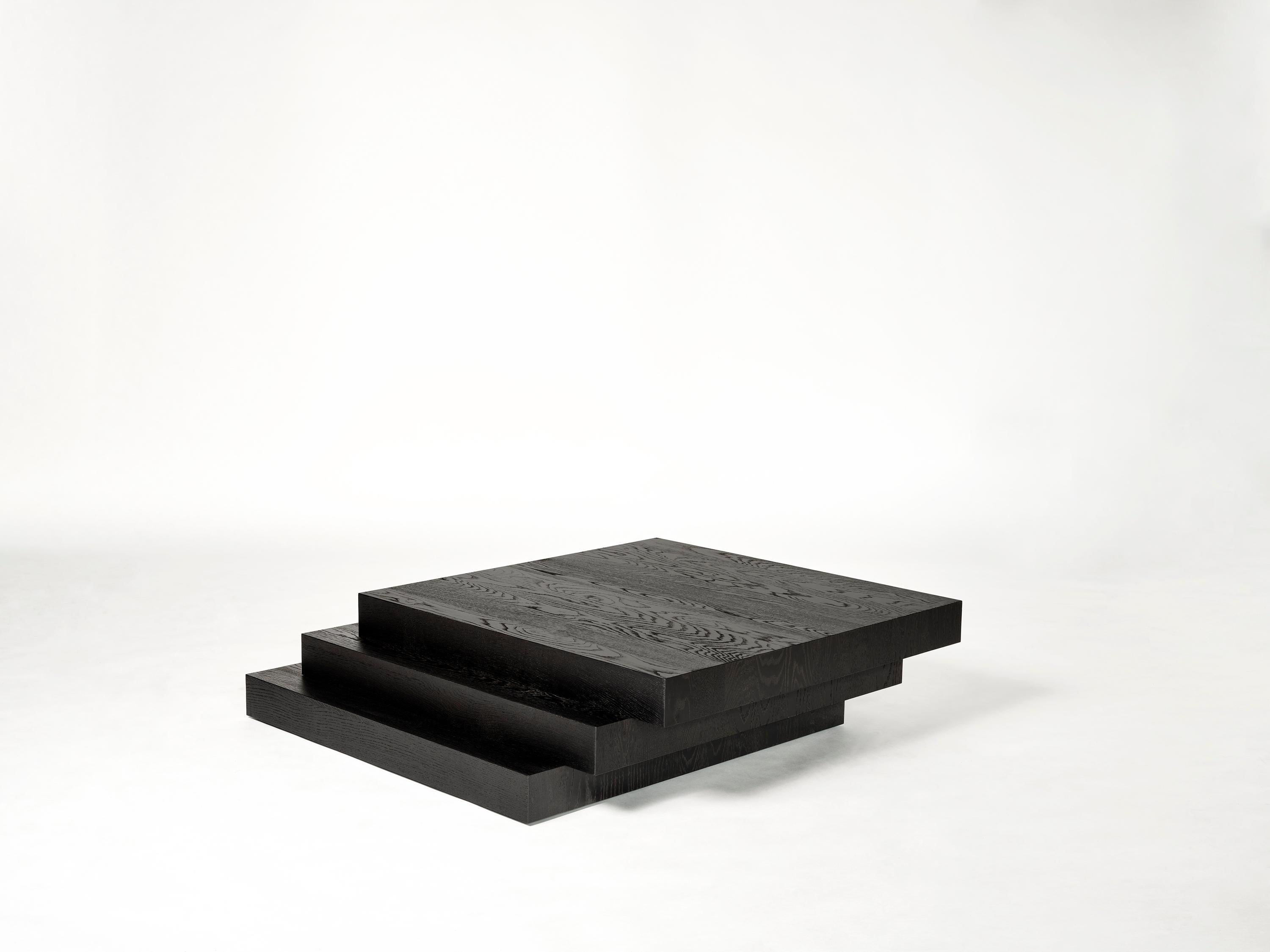 Brutalismo Large Brutalist Coffee Table in Solid European Oak - Scalae by Mokko in vendita