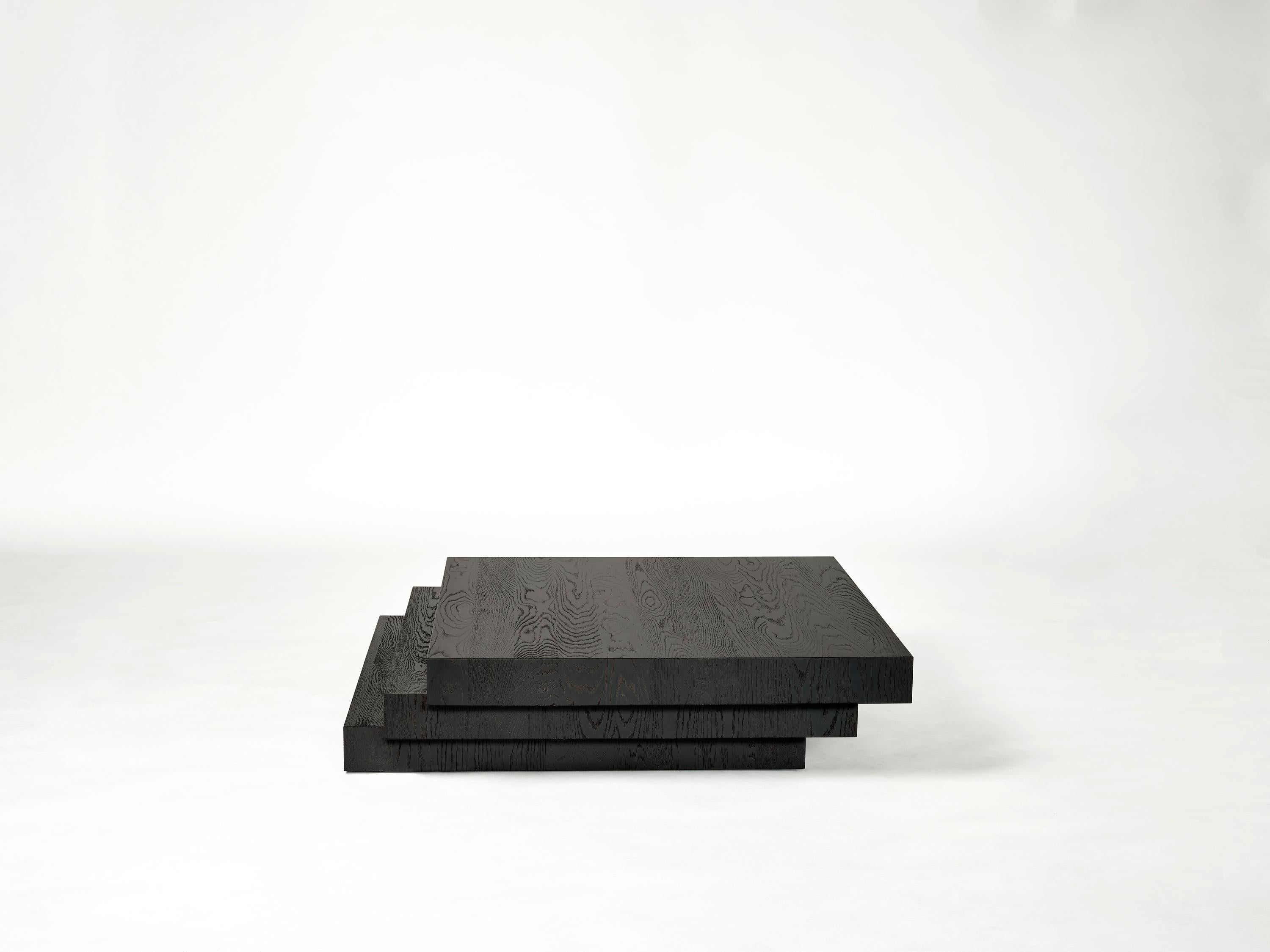 Olandese Large Brutalist Coffee Table in Solid European Oak - Scalae by Mokko in vendita