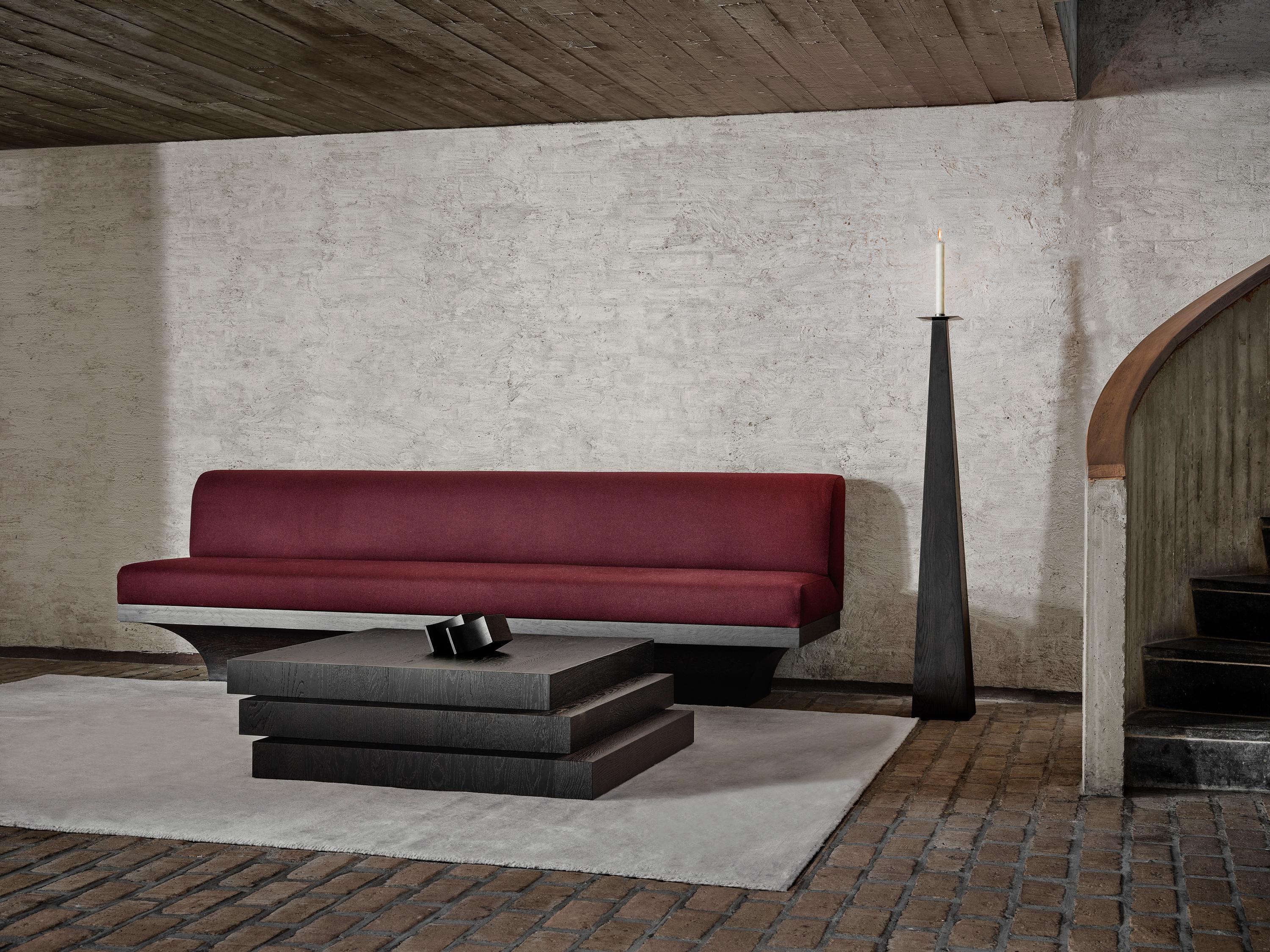 Fatto a mano Large Brutalist Coffee Table in Solid European Oak - Scalae by Mokko in vendita