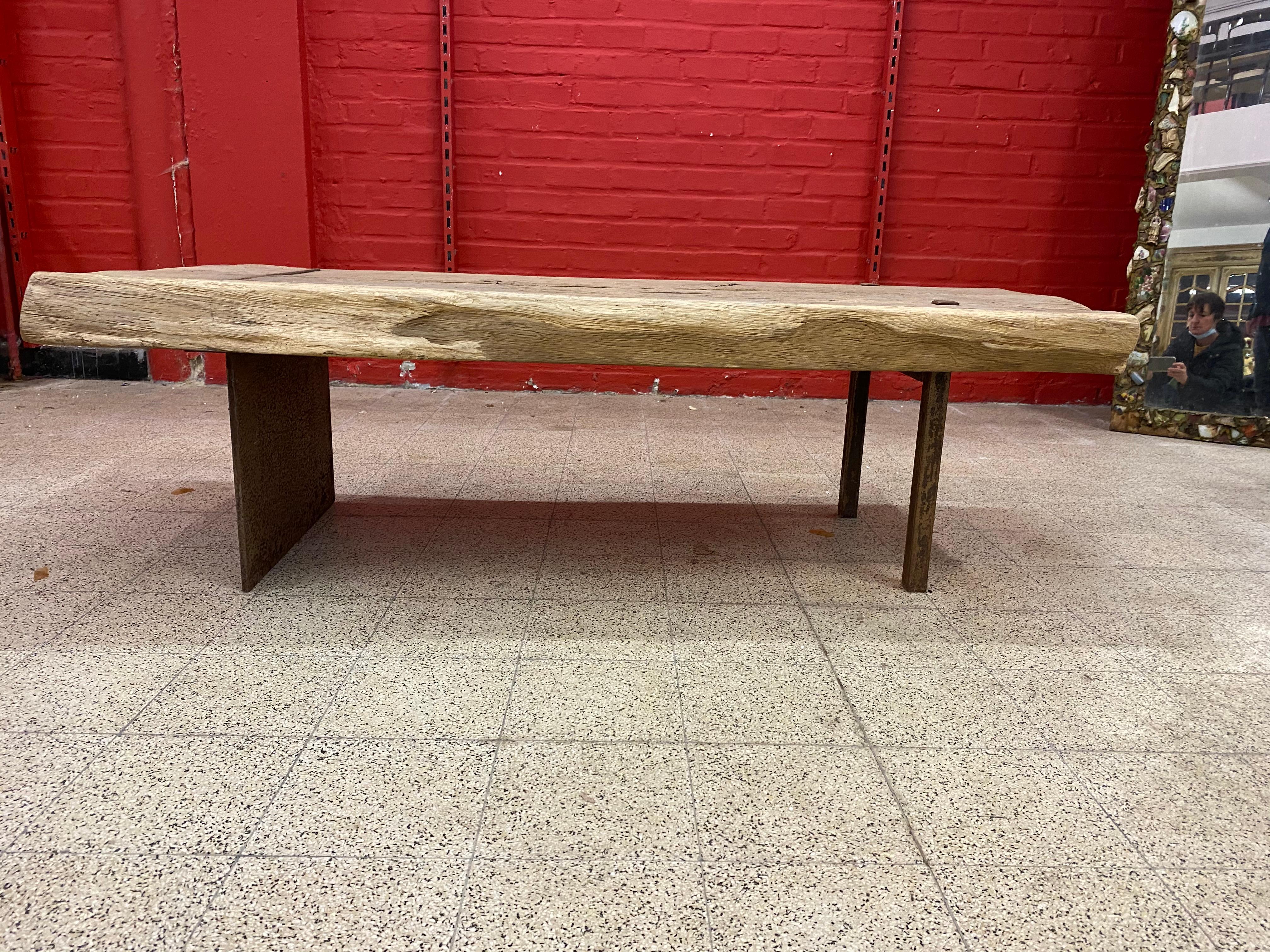 large solid wood coffee table
