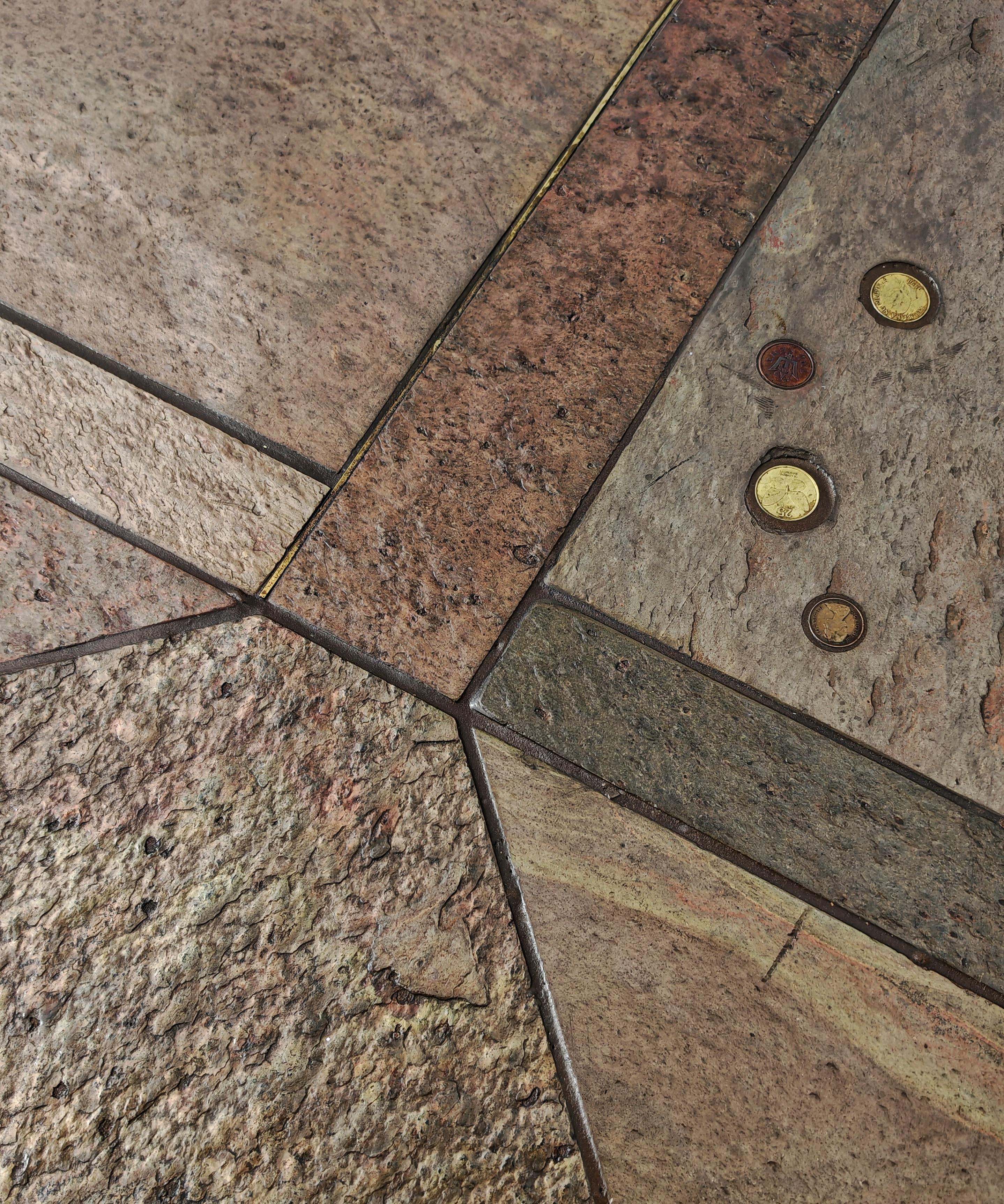 Late 20th Century Large Brutalist coffee table in various kinds of stone by Paul Kingma, 1980s For Sale