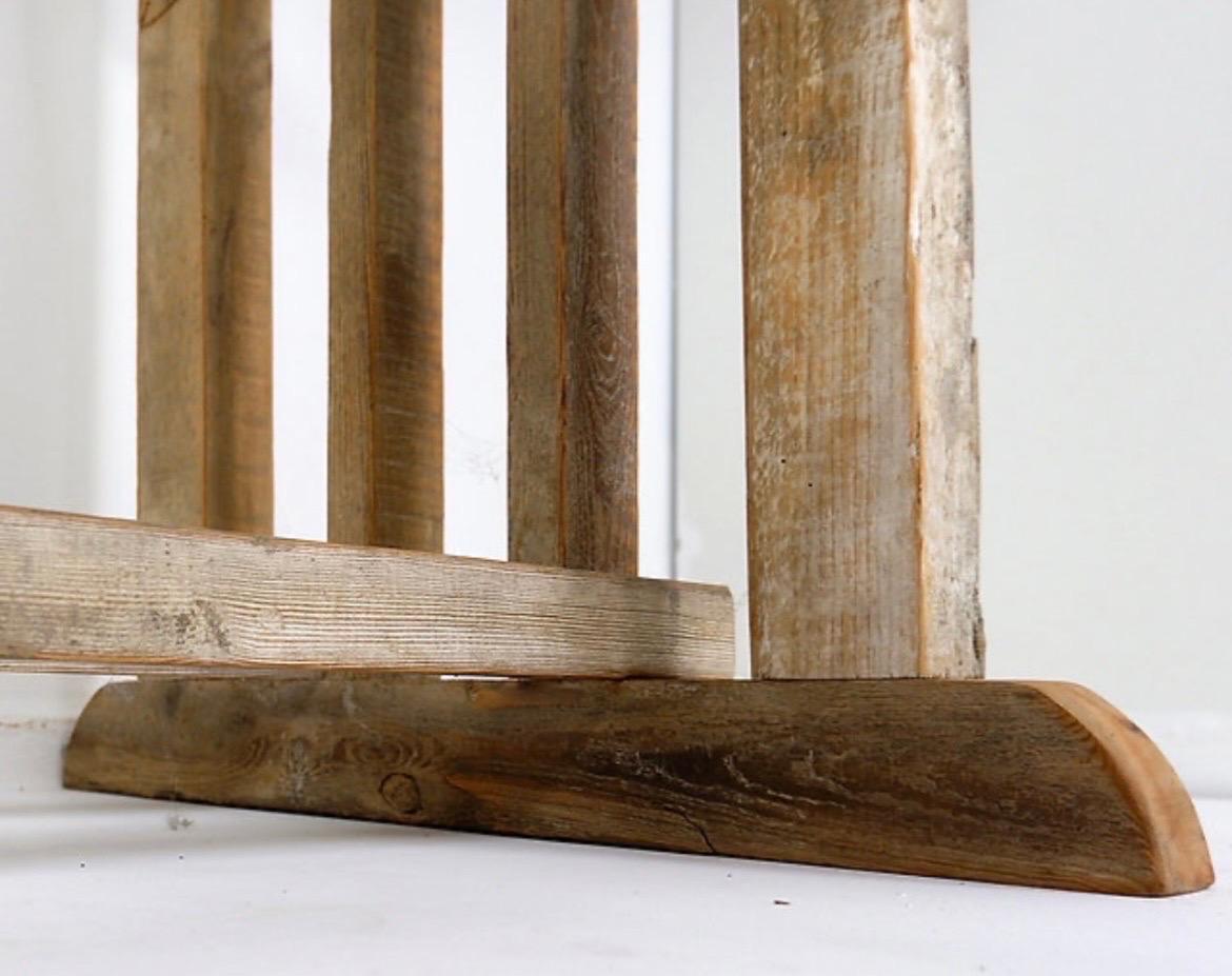 Grande tavolo consolle brutalista con bella patina di legno in vendita 4