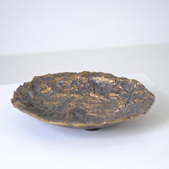 Grand bol décoratif en bronze de style brutaliste, Kaj Blomqvist, Finlande, années 1970