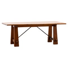 Used Large Brutalist Dining Table, France 50’s