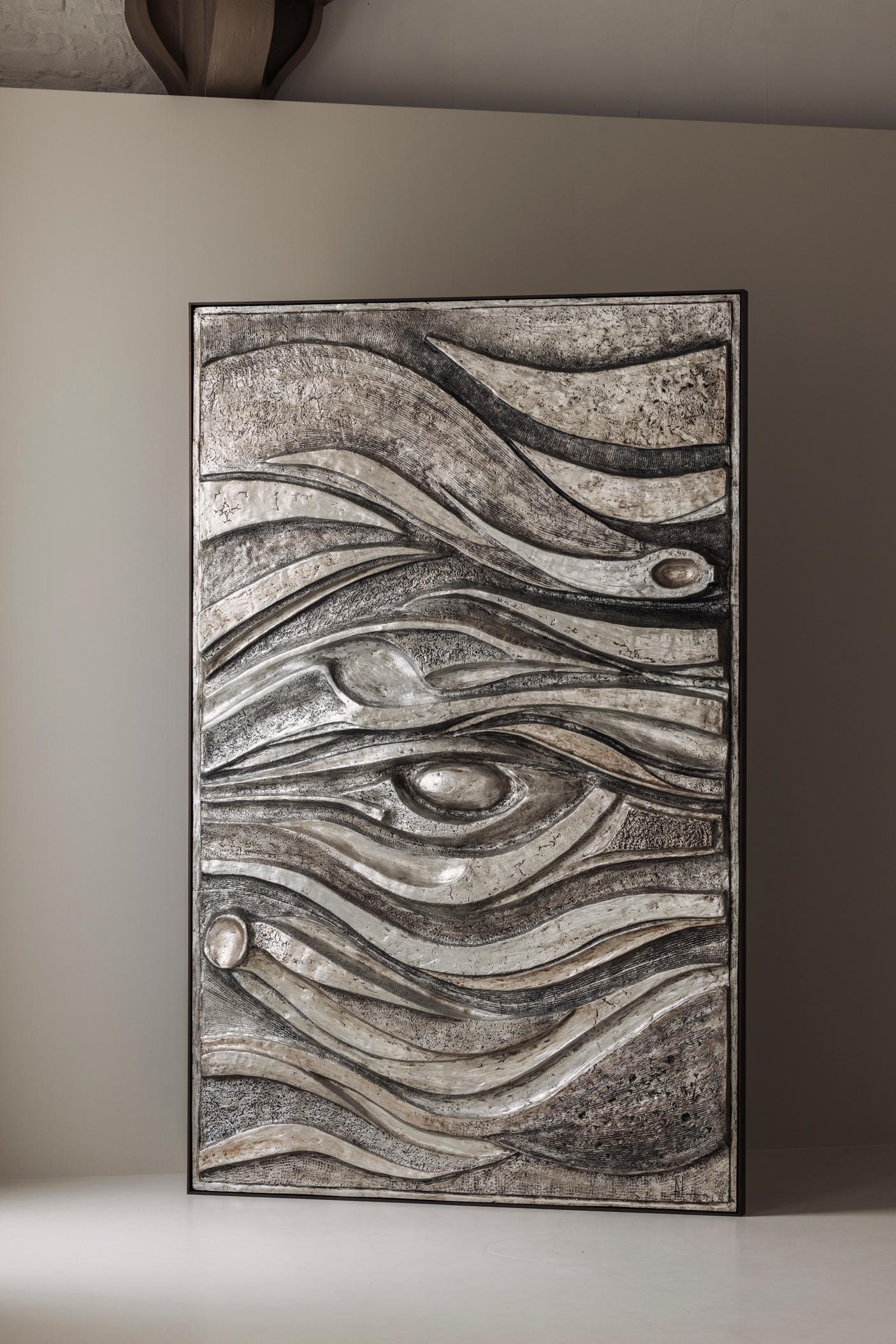Großes brutalistisches Kunstwerk aus Fiberglas, 1960er Jahre im Angebot 5