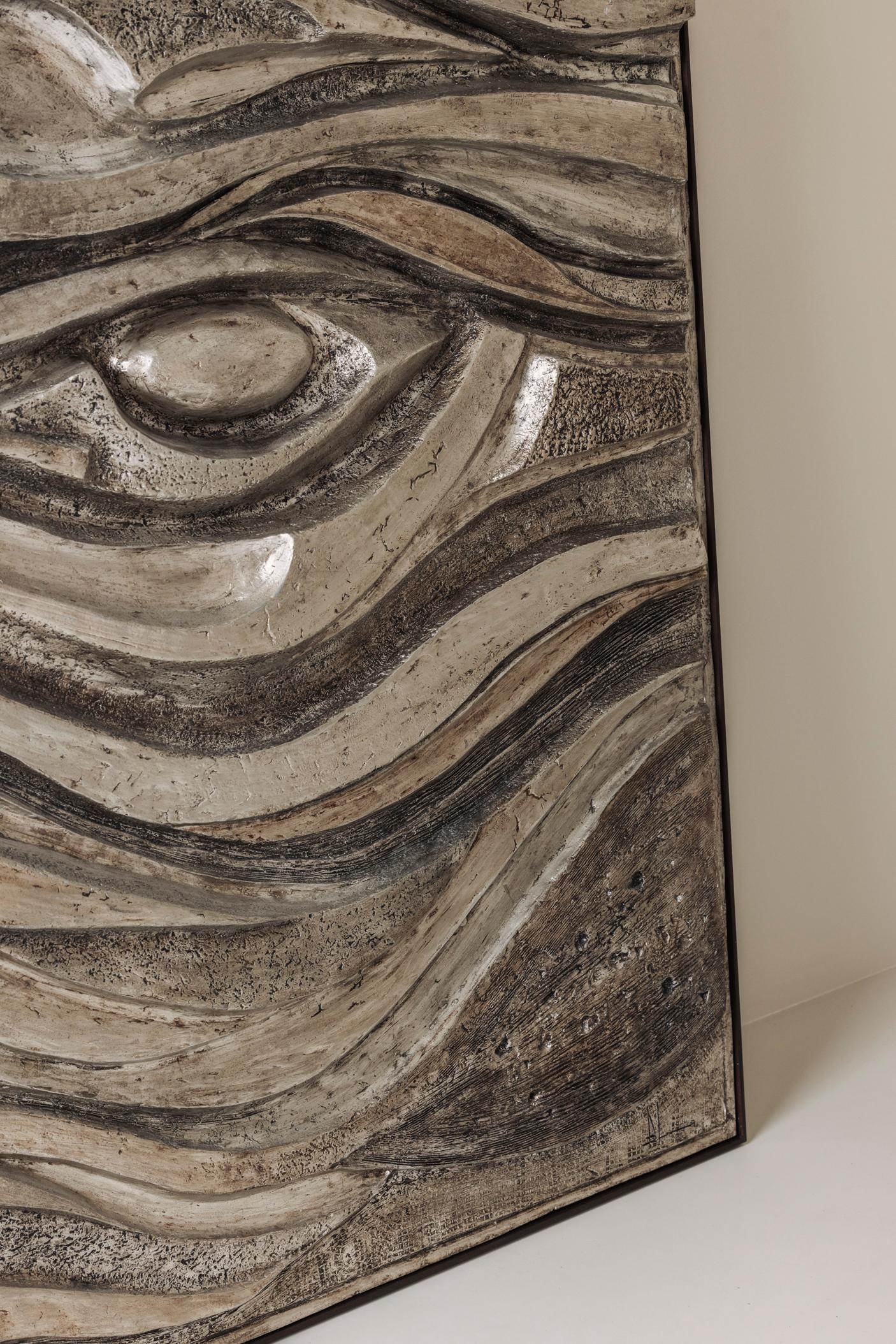 Großes brutalistisches Kunstwerk aus Fiberglas, 1960er Jahre im Angebot 8