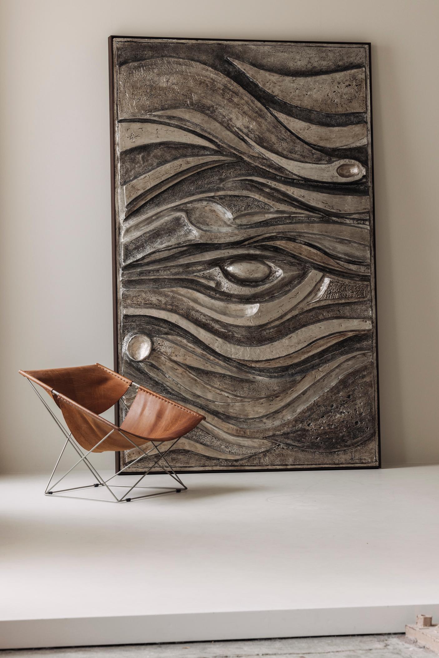 Großes brutalistisches Kunstwerk aus Fiberglas, 1960er Jahre im Angebot 10