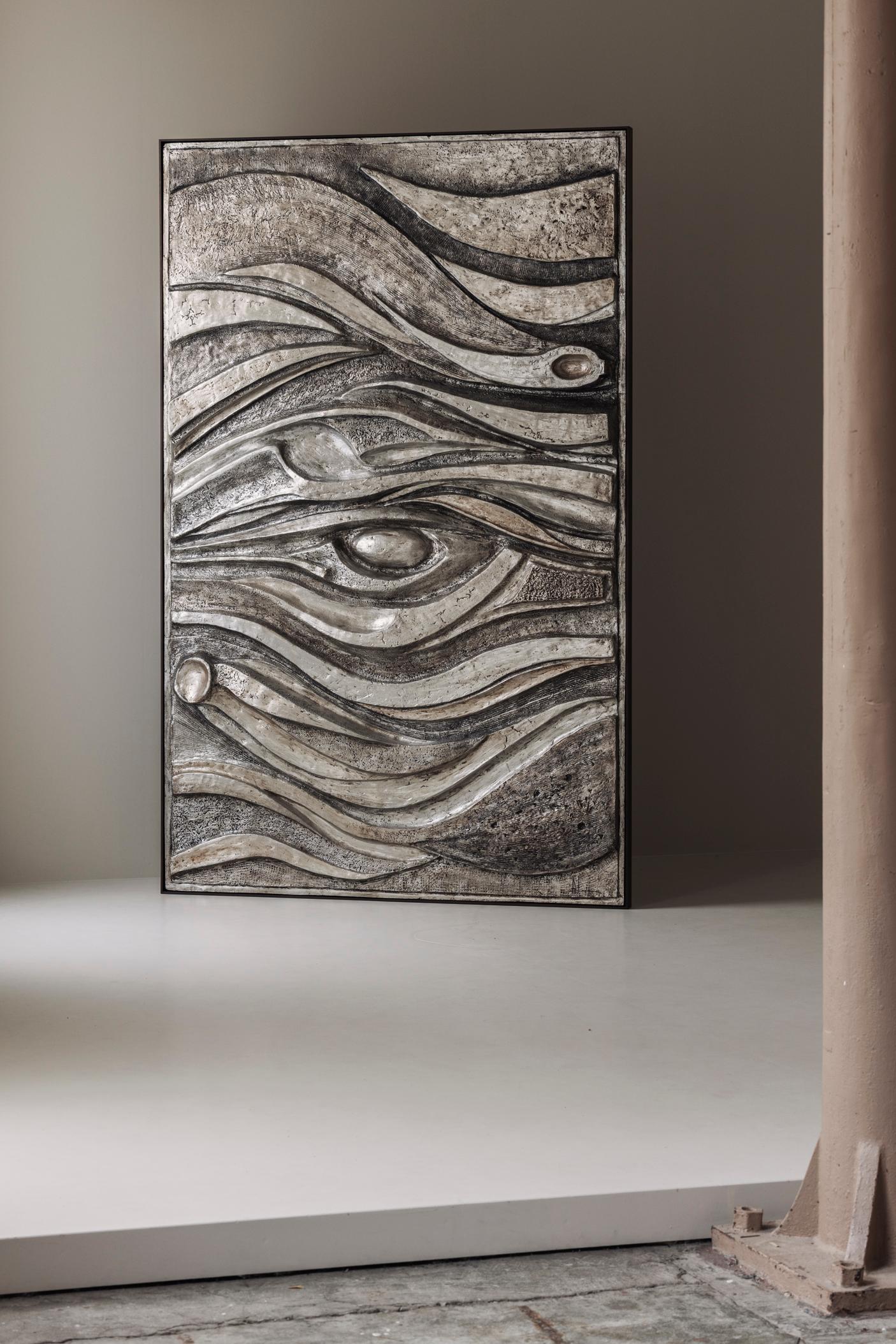 Großes brutalistisches Kunstwerk aus Fiberglas, 1960er Jahre im Angebot 11