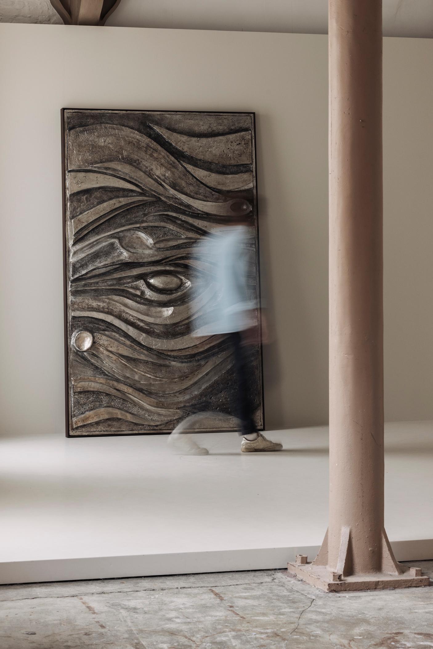 Großes brutalistisches Kunstwerk aus Fiberglas, 1960er Jahre (Europäisch) im Angebot