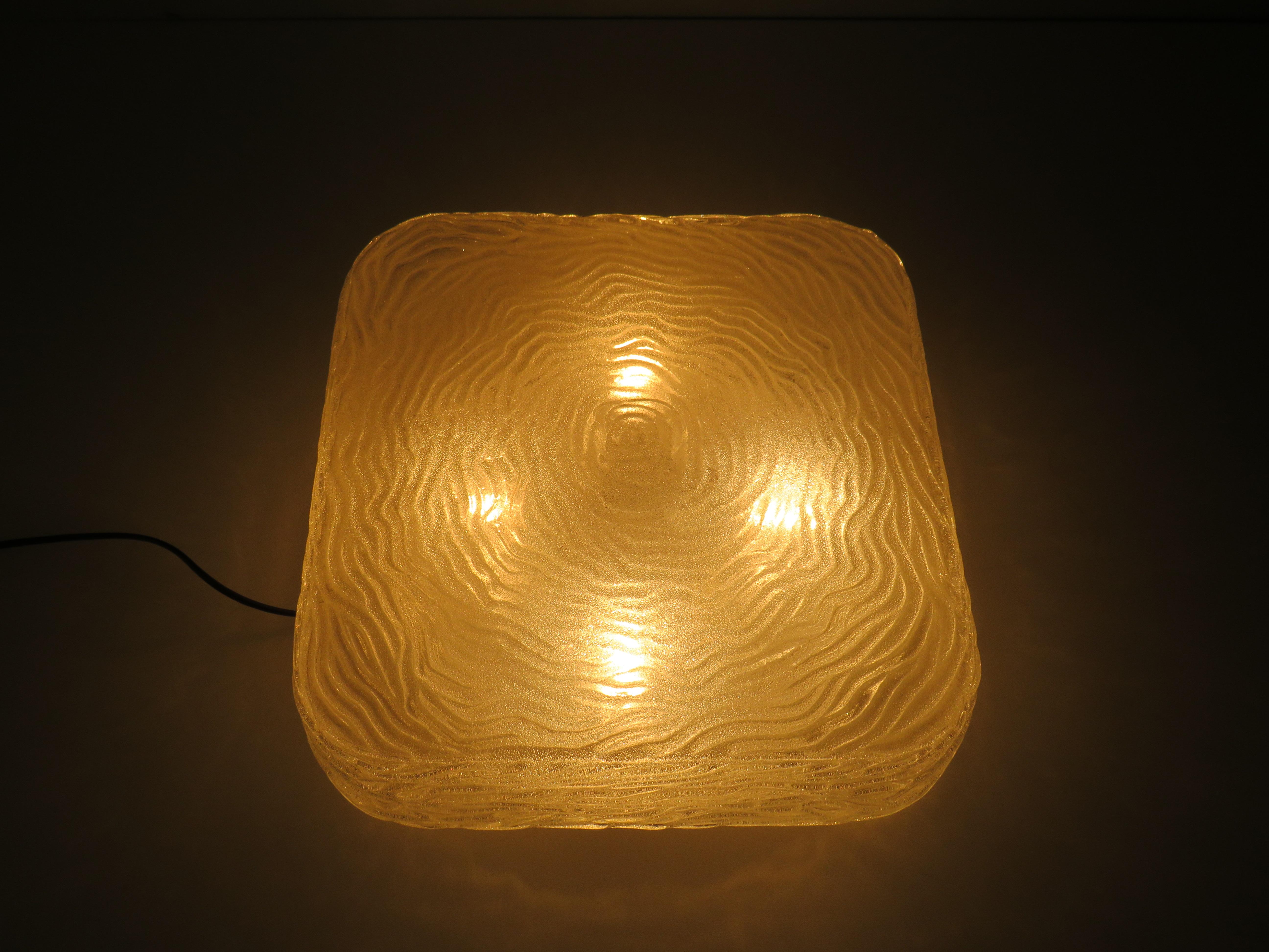 Mid-20th Century Large brutalist flush mount or wall lamp, Philips Netherlands 1960 For Sale