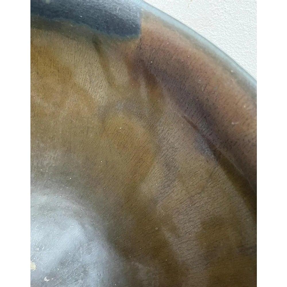 Large Brutalist German Studio Pottery Bowl by Gerhard Liebenthron, 1980s For Sale 7