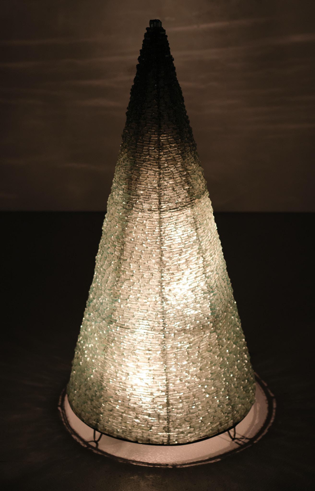 recycled glass floor lamp