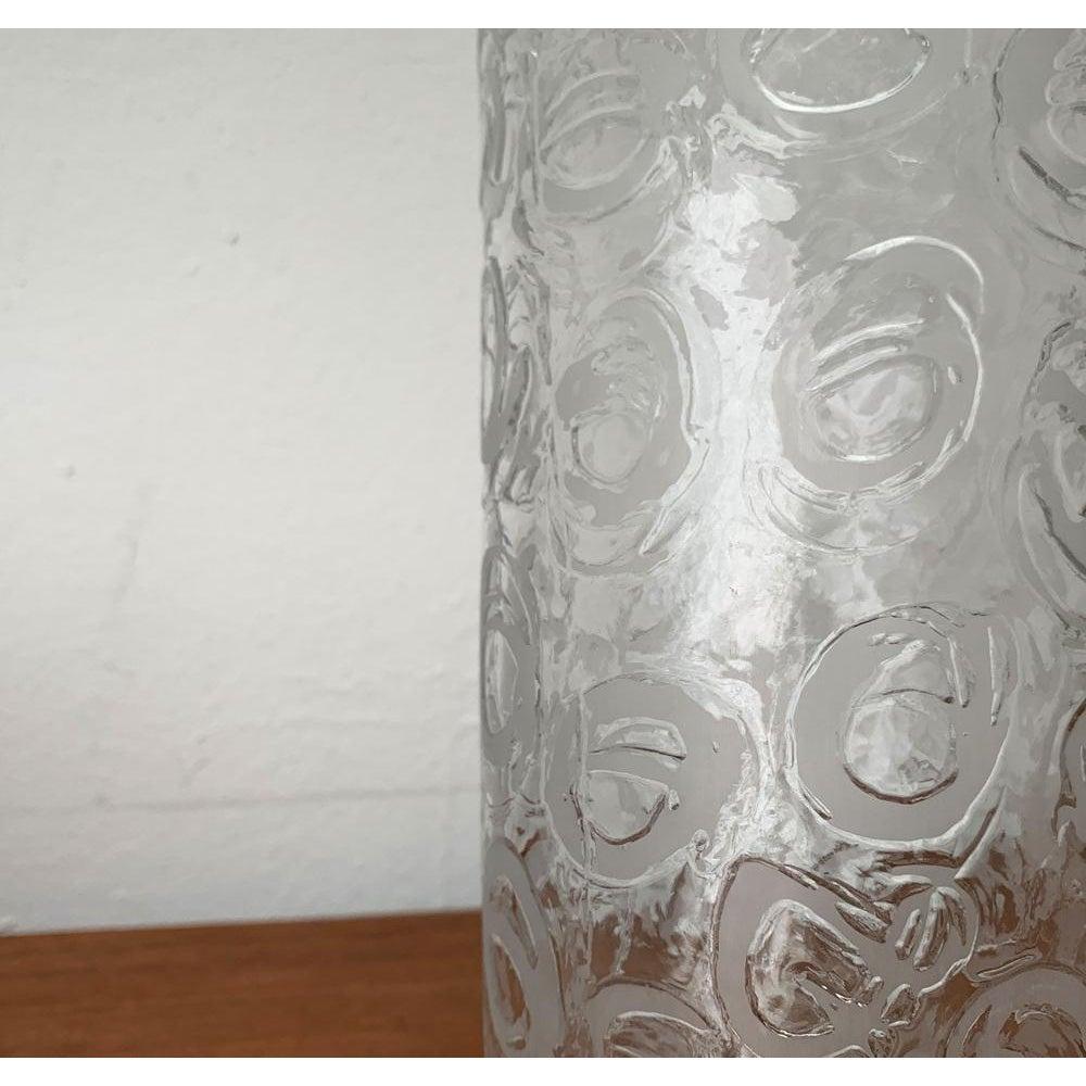 Large Brutalist Glass Vase, 1970s For Sale 8