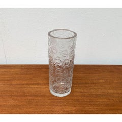 Large Brutalist Glass Vase, 1970s