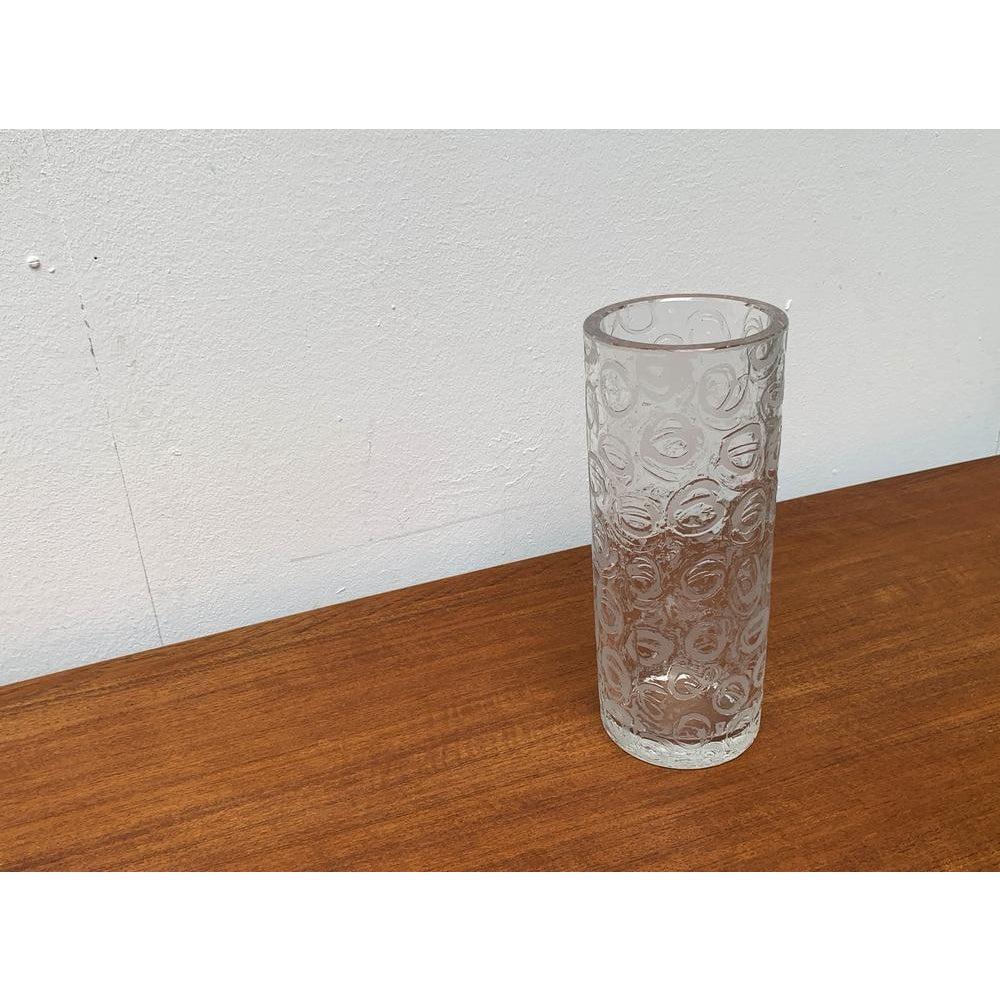 20th Century Large Brutalist Glass Vase, 1970s For Sale