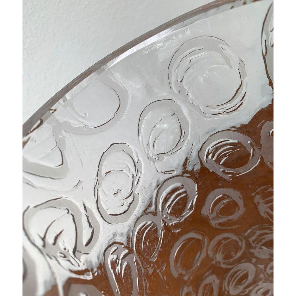 Large Brutalist Glass Vase, 1970s For Sale 3