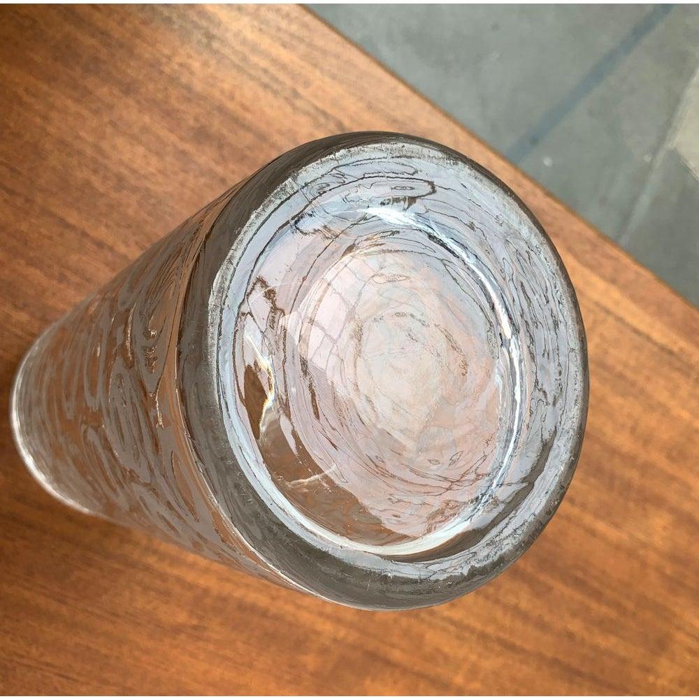 Large Brutalist Glass Vase, 1970s For Sale 5