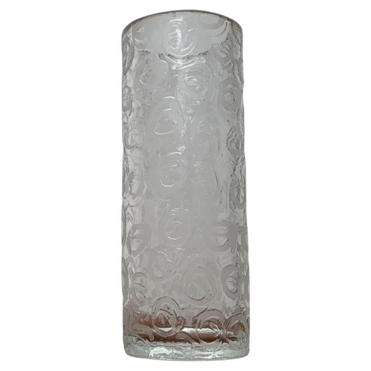 Gran jarrón de cristal Brutalista, años 70