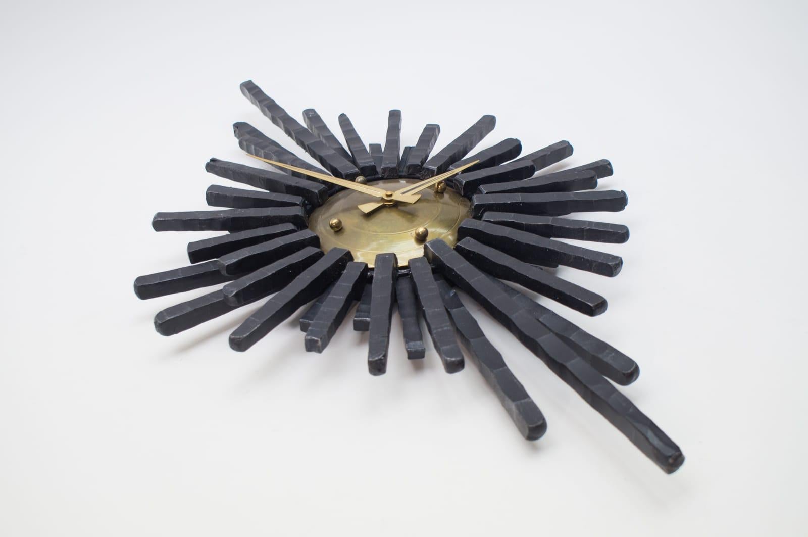 large sunburst wall clock