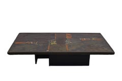 Large Brutalist Handmade Coffee Table from Paul Kingma, 1970s