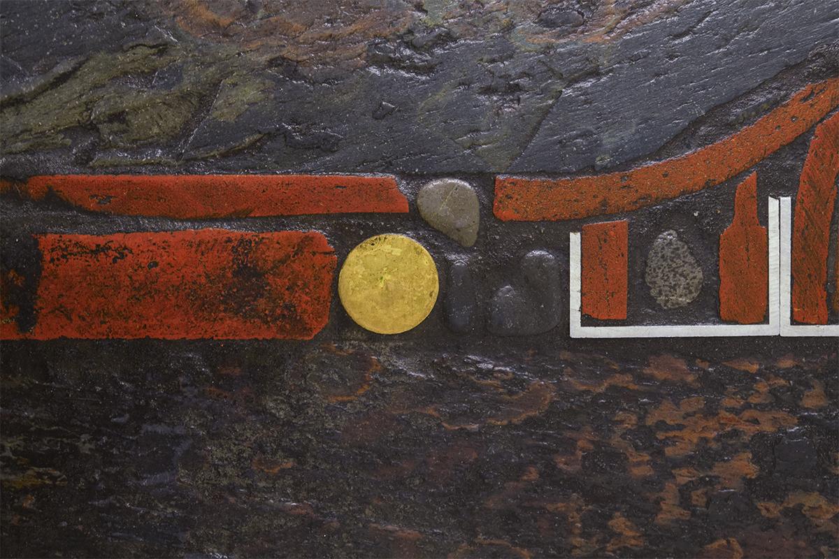Grande tavolino brutalista fatto a mano da Paul Kingma, anni '70 in vendita 1