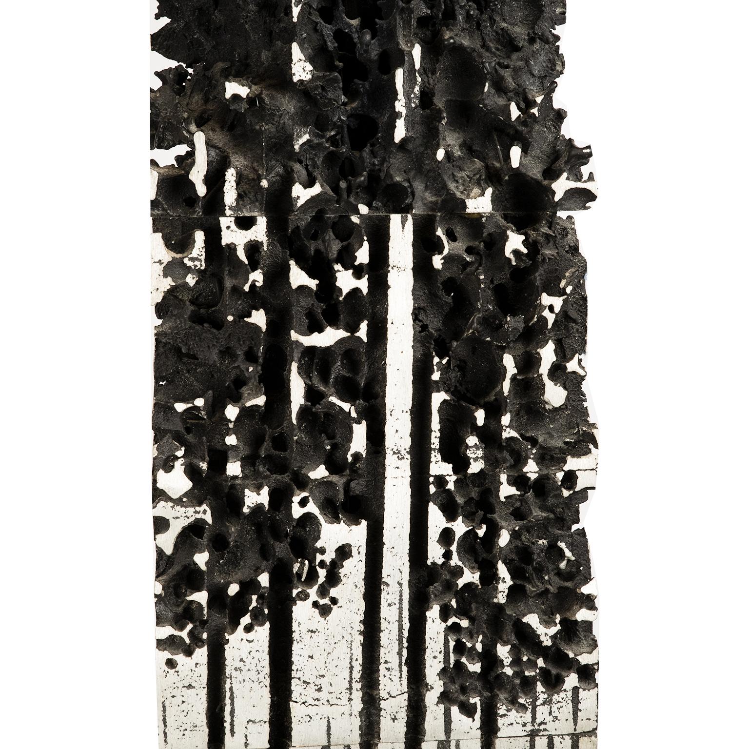 Canadian Large Brutalist Metal Sculpture on Granite Base