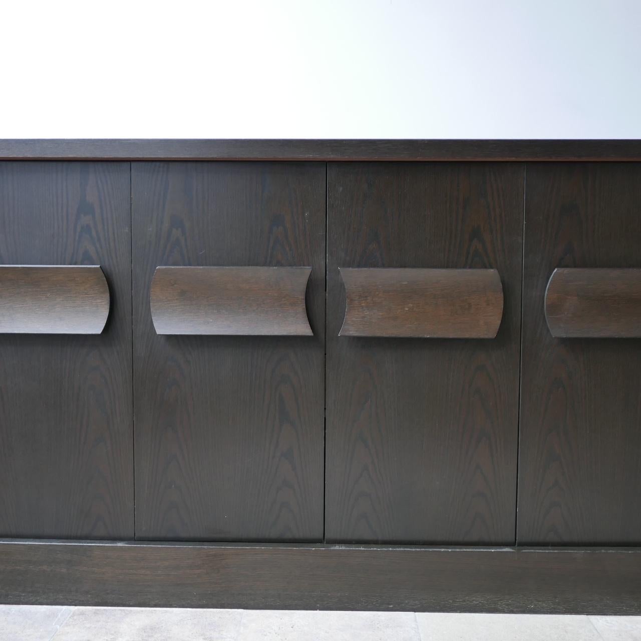 Large Brutalist Mid-Century Belgium Credenza For Sale 10