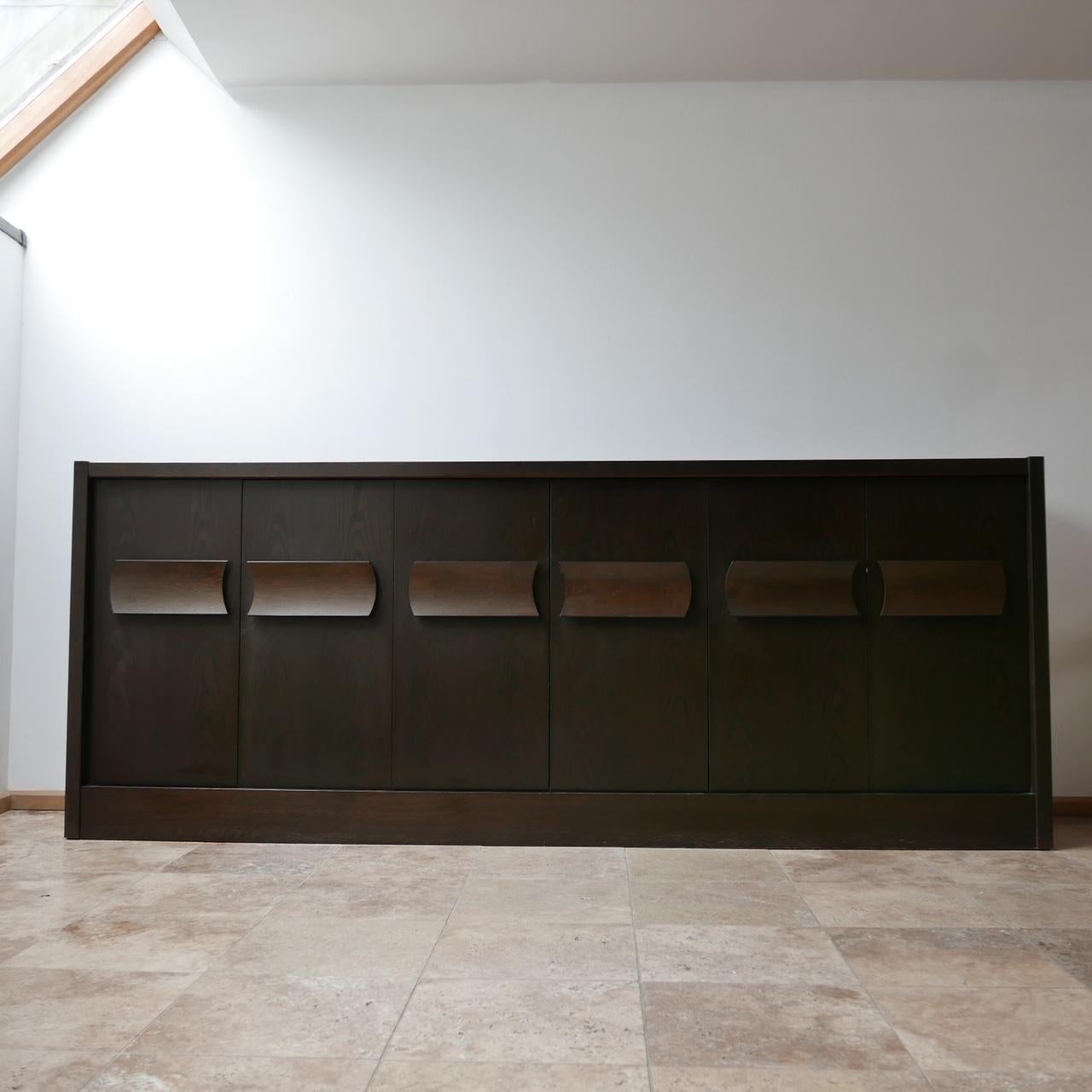 Large Brutalist Mid-Century Belgium Credenza For Sale 13