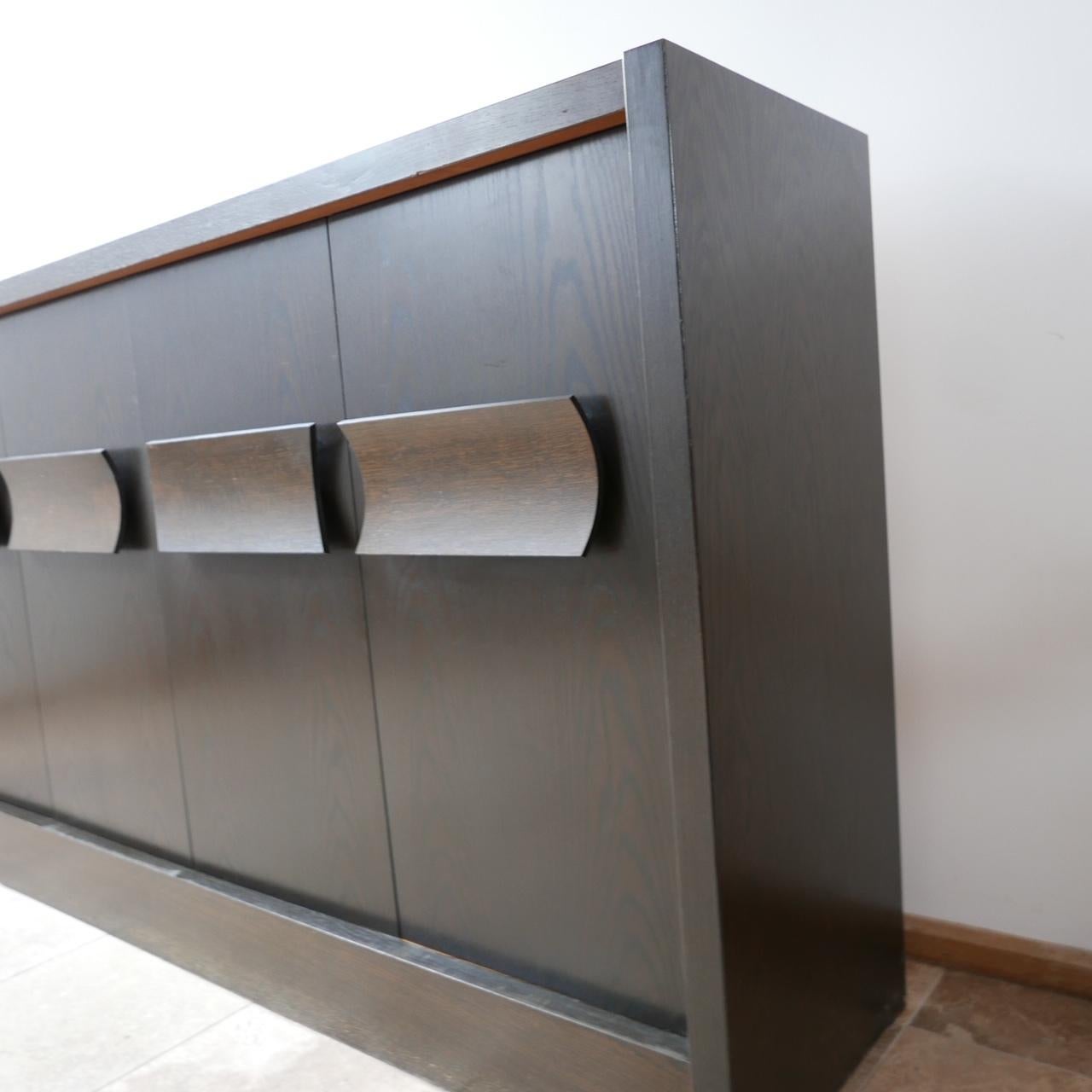 Large Brutalist Mid-Century Belgium Credenza For Sale 1