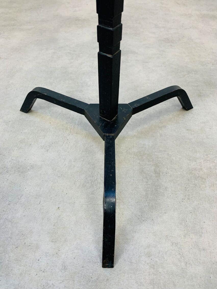 Mid-20th Century Large Brutalist Mid Century wrought iron floor candelabra candle holder For Sale