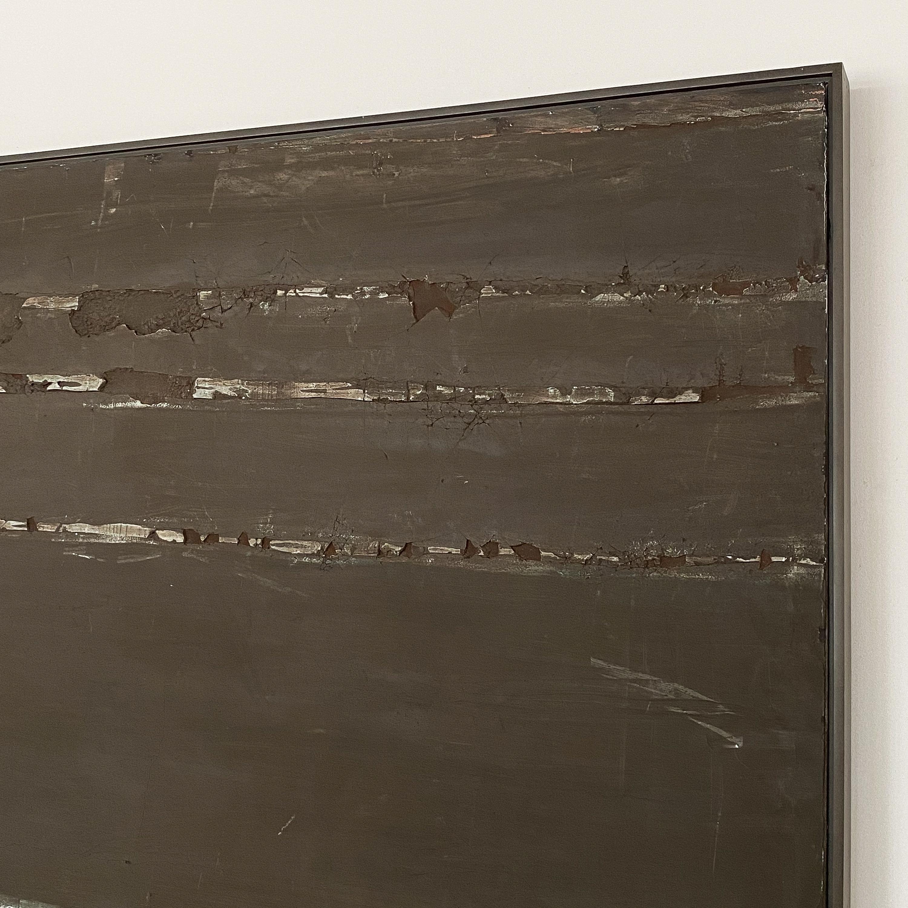Large Brutalist Mixed-Media Painting by Harry Bouras 3