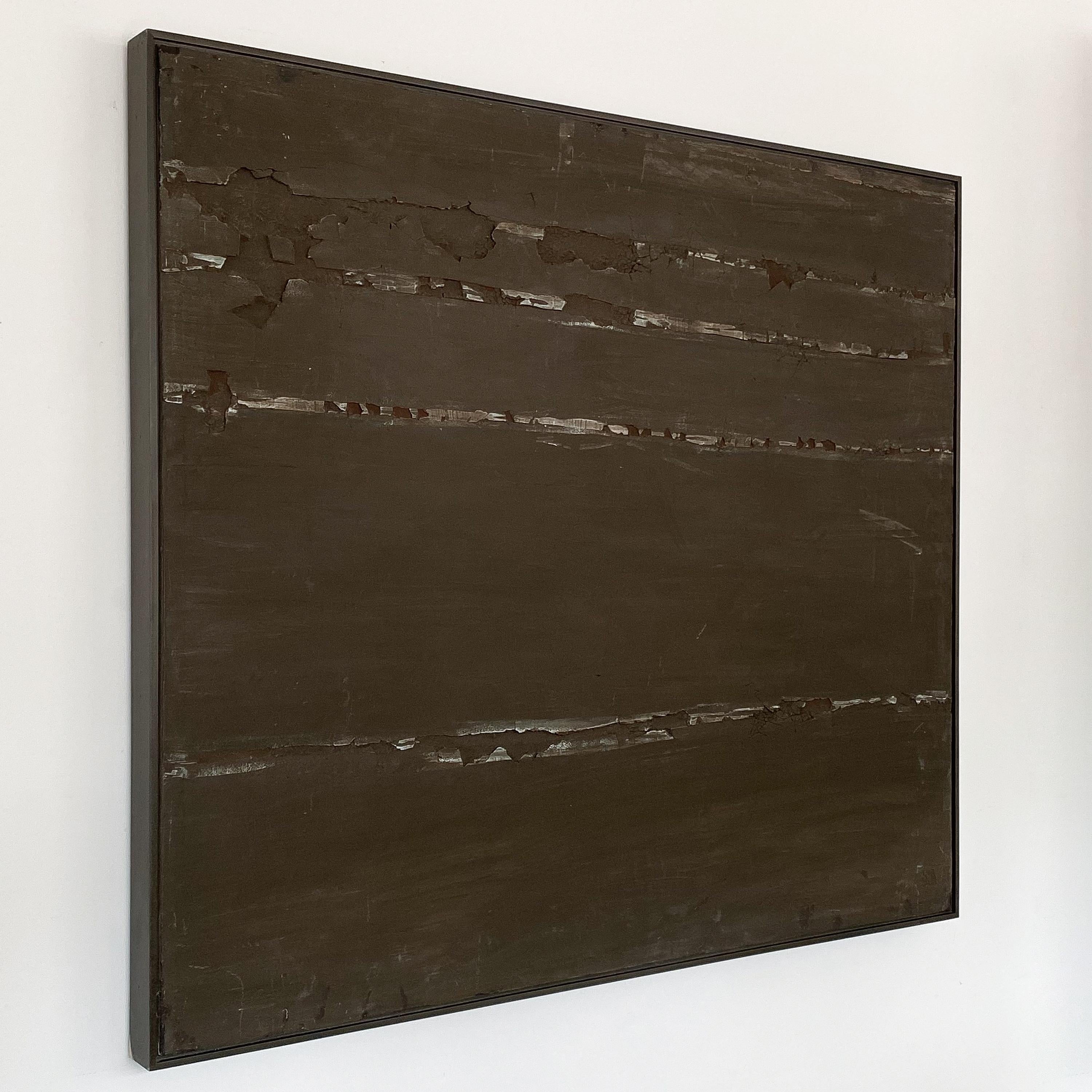 Large Brutalist Mixed-Media Painting by Harry Bouras 4