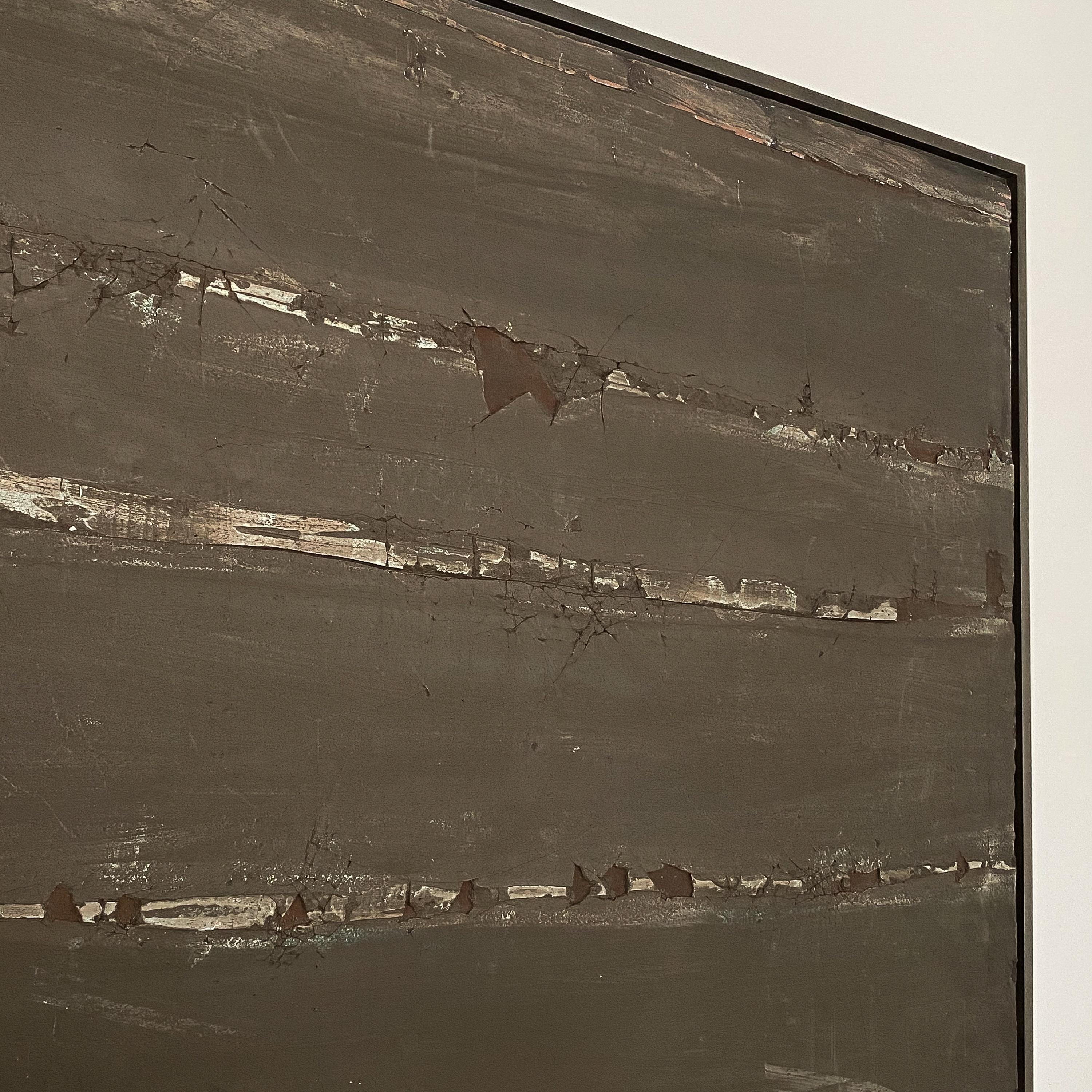 Large Brutalist Mixed-Media Painting by Harry Bouras 7