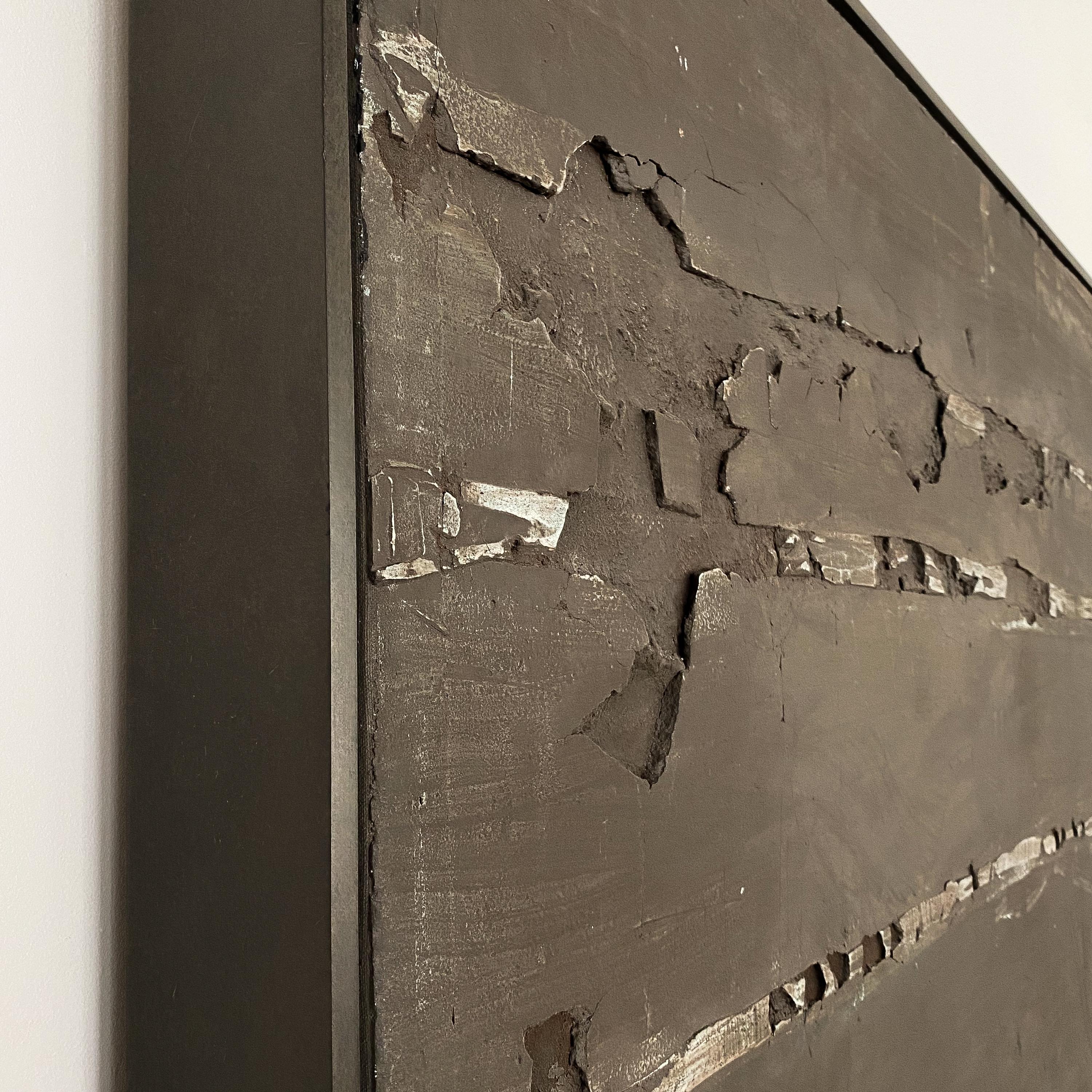 Large Brutalist Mixed-Media Painting by Harry Bouras 9