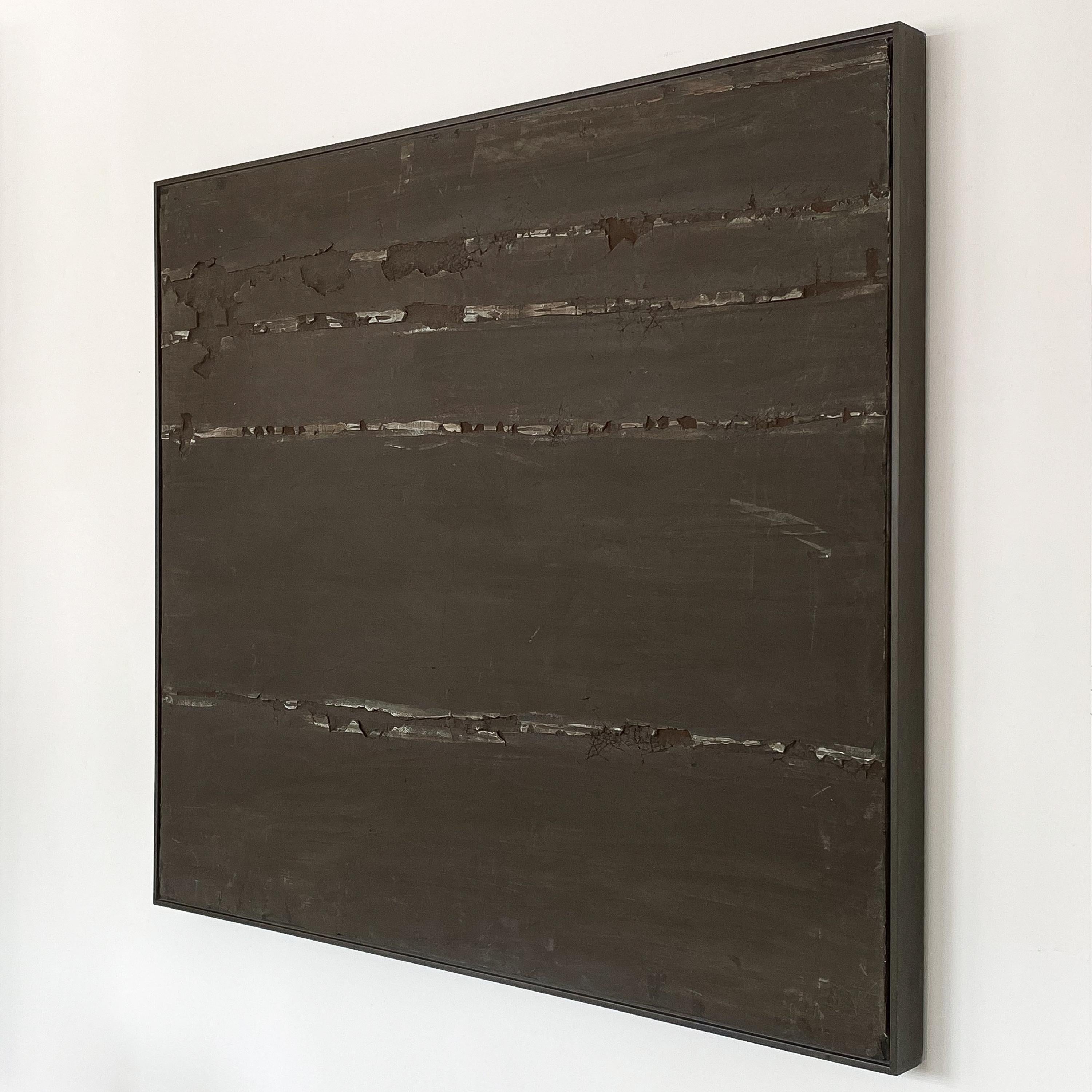 Large Brutalist Mixed-Media Painting by Harry Bouras In Good Condition In Chicago, IL