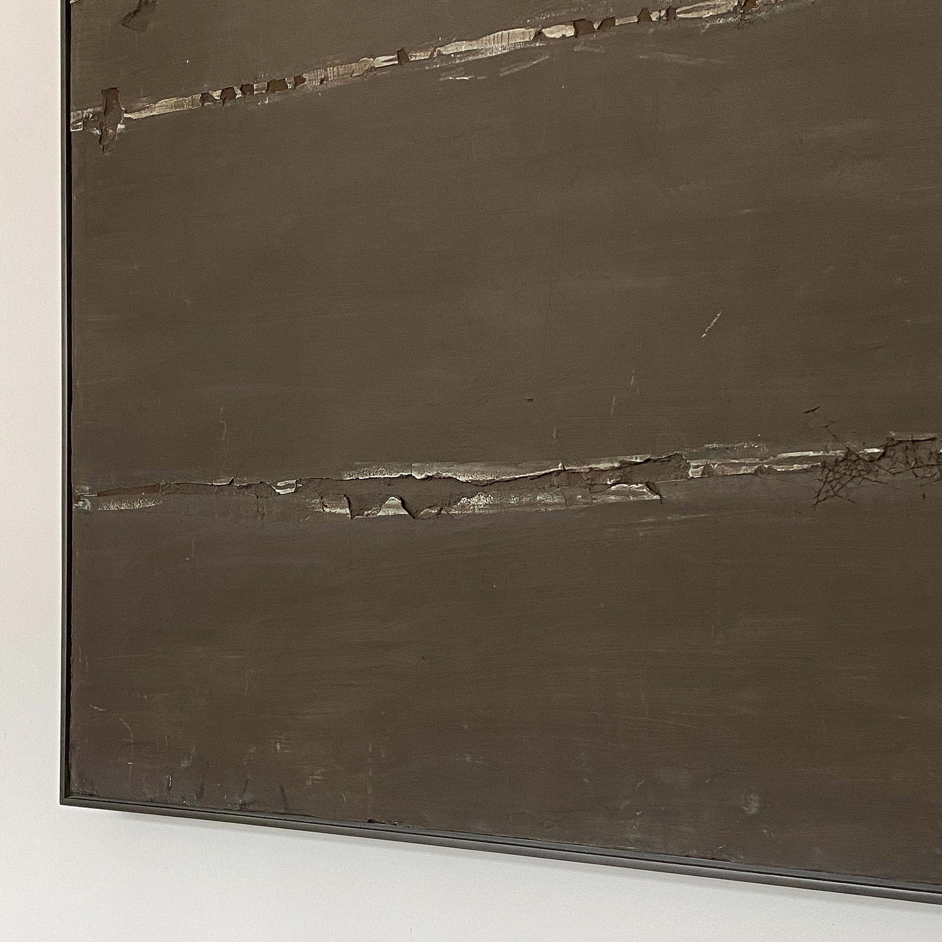 Large Brutalist Mixed-Media Painting by Harry Bouras 2