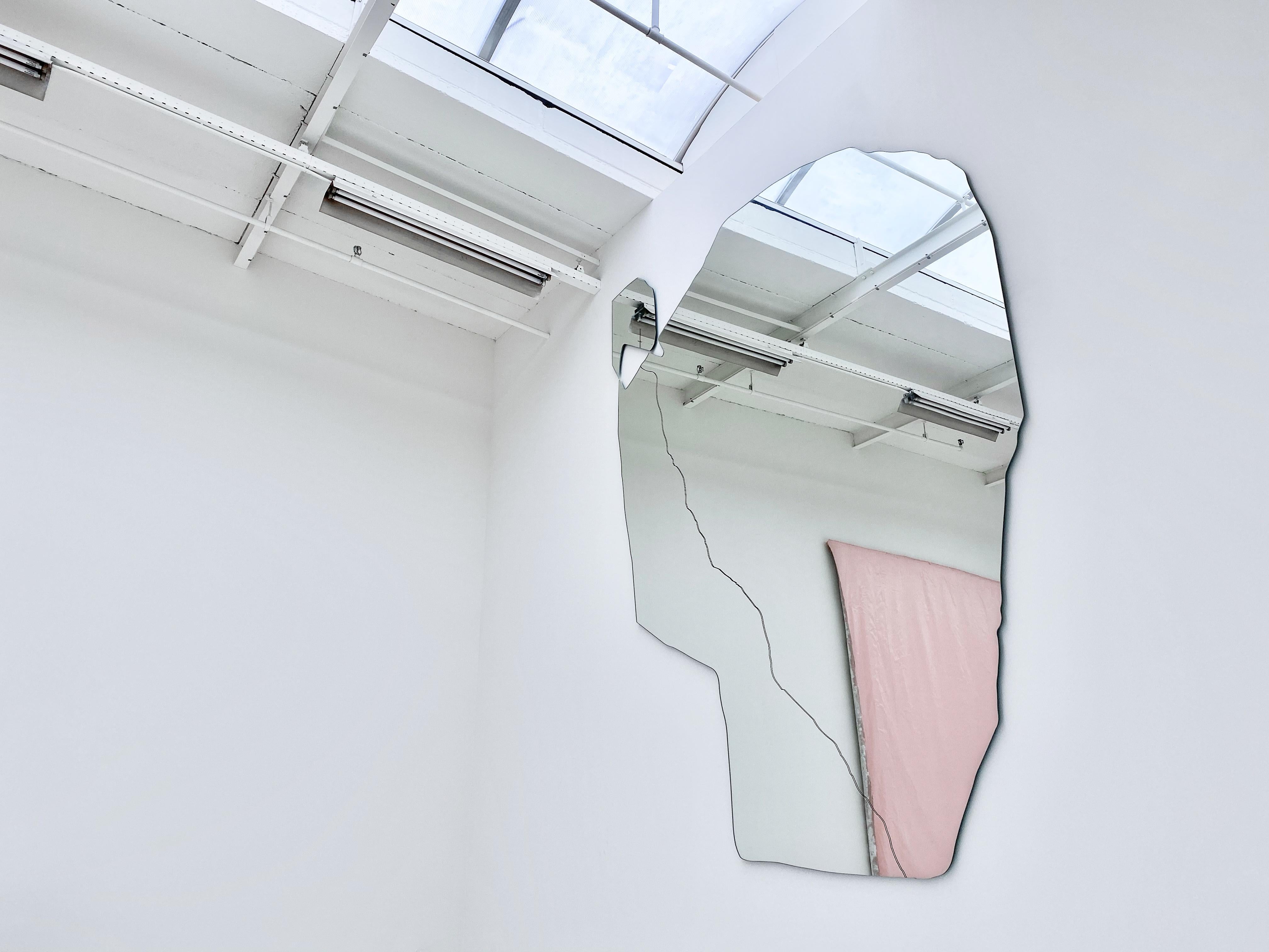 Contemporary Grand contemporary art brutalist mirror by Roos Schneijderberg For Sale